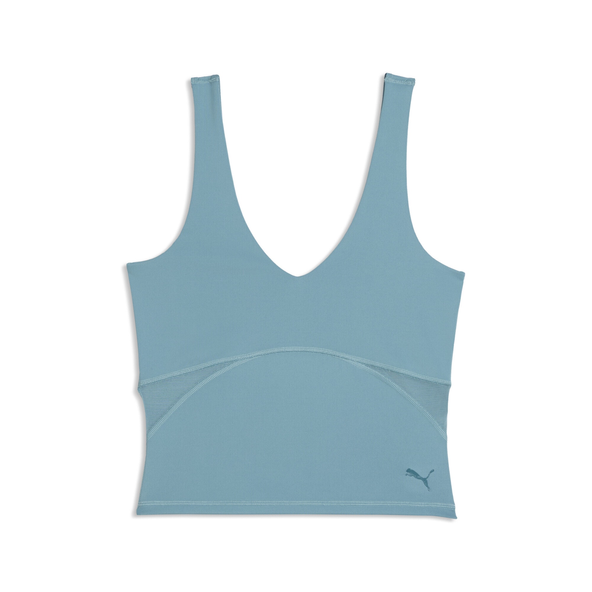 PUMA Damen Trainingsshirt "PUMA SHAPE Trainings-Tanktop Damen", blau, Gr. XXL, Obermaterial: 77% Polyester, 23% Elasthan. Netz: 86% Polyester, 14%