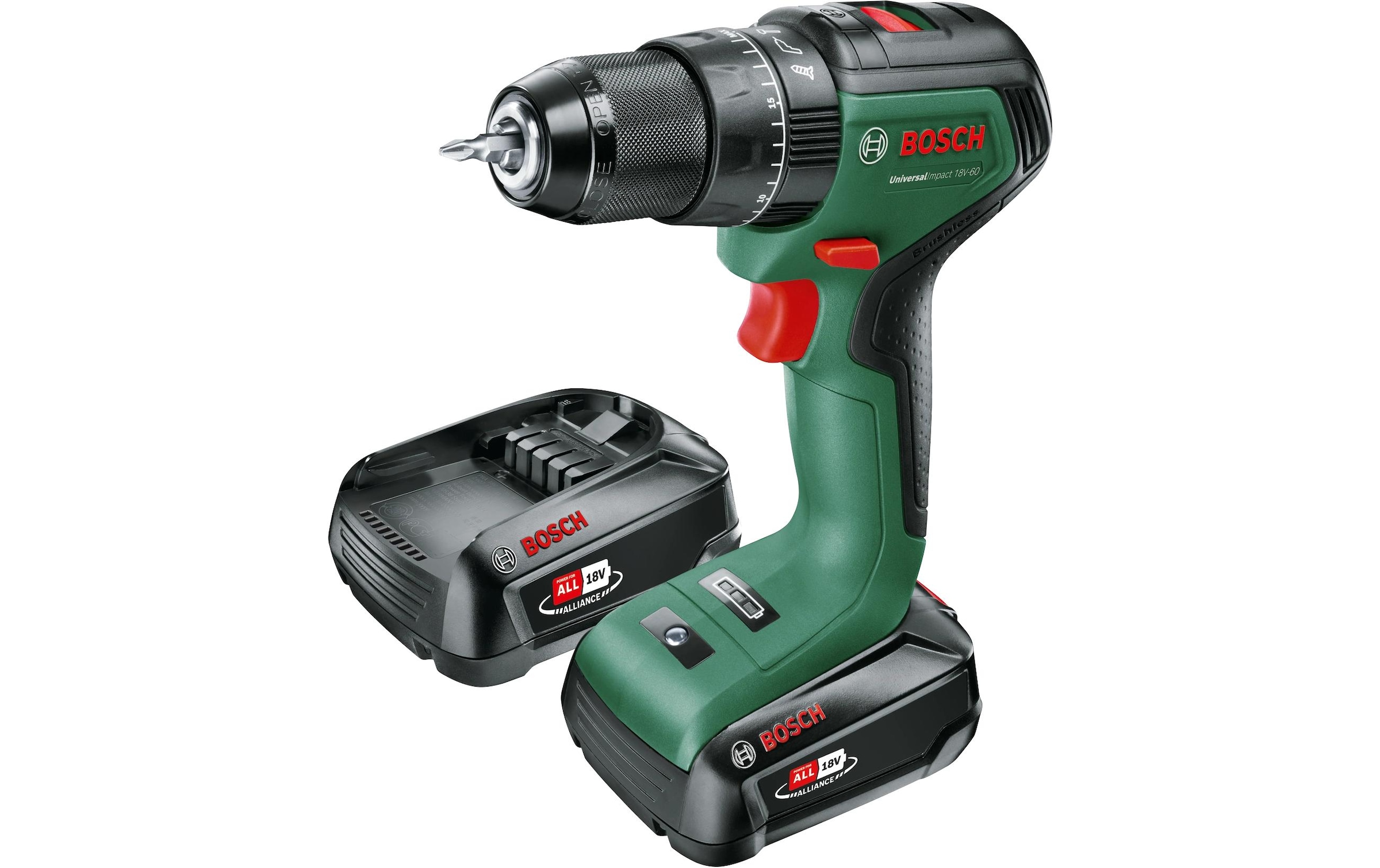 BOSCH Akku-Schlagbohrmaschine »UniversalImpact 18 V-60 2 x Akku«