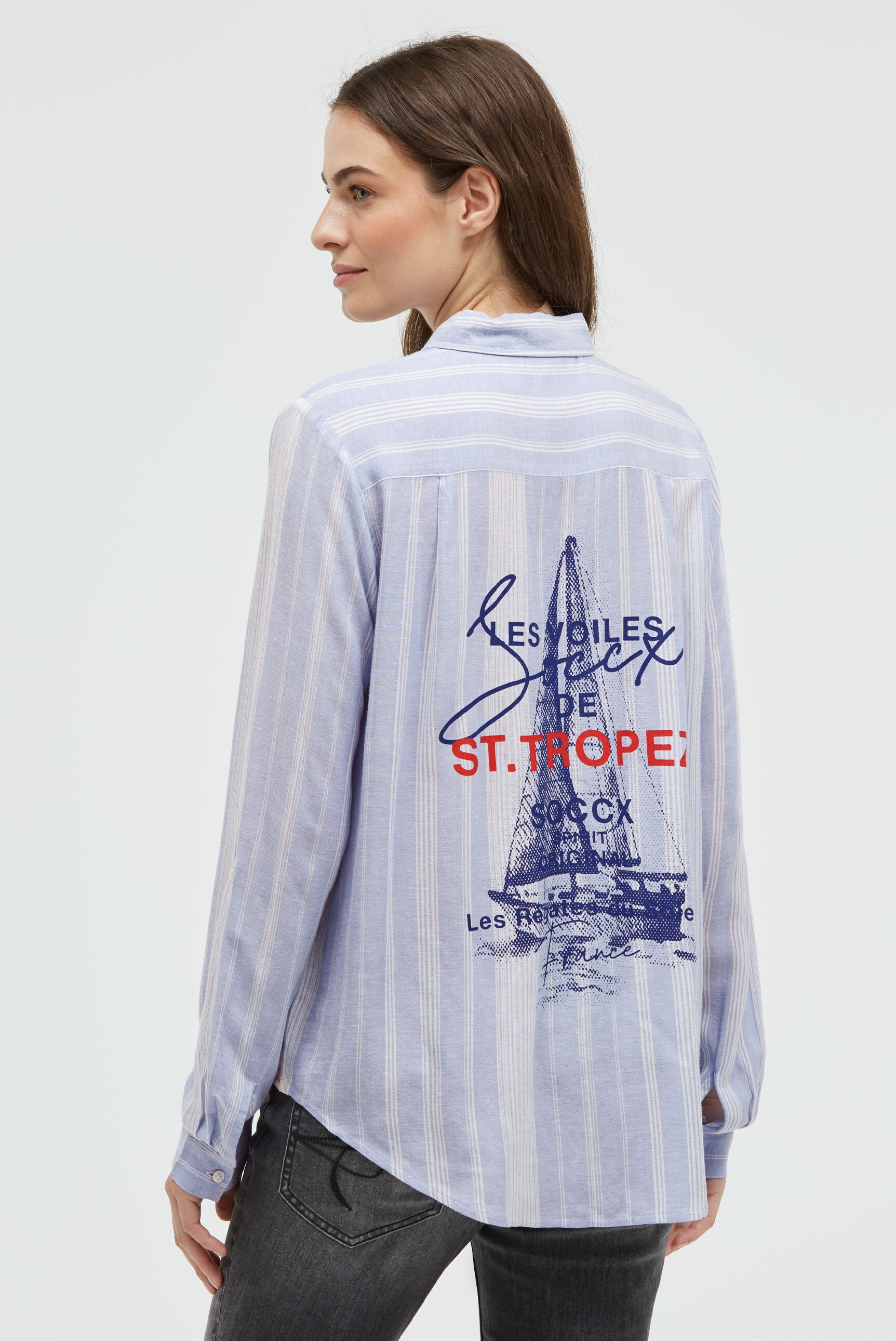 SOCCX Langarmbluse mit Umlegekragen günstig online kaufen