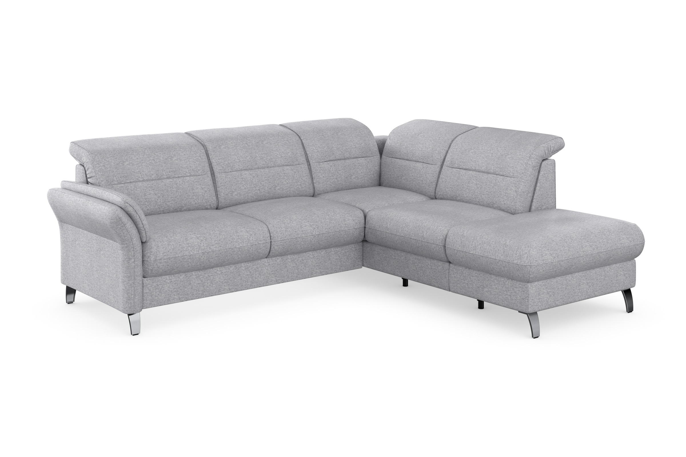 sit&more Ecksofa »Grenoble L-Form mit Federkern«, wahlweise mit Bettfunktion, Bettkasten, Arm- und Kopfteilverstellung