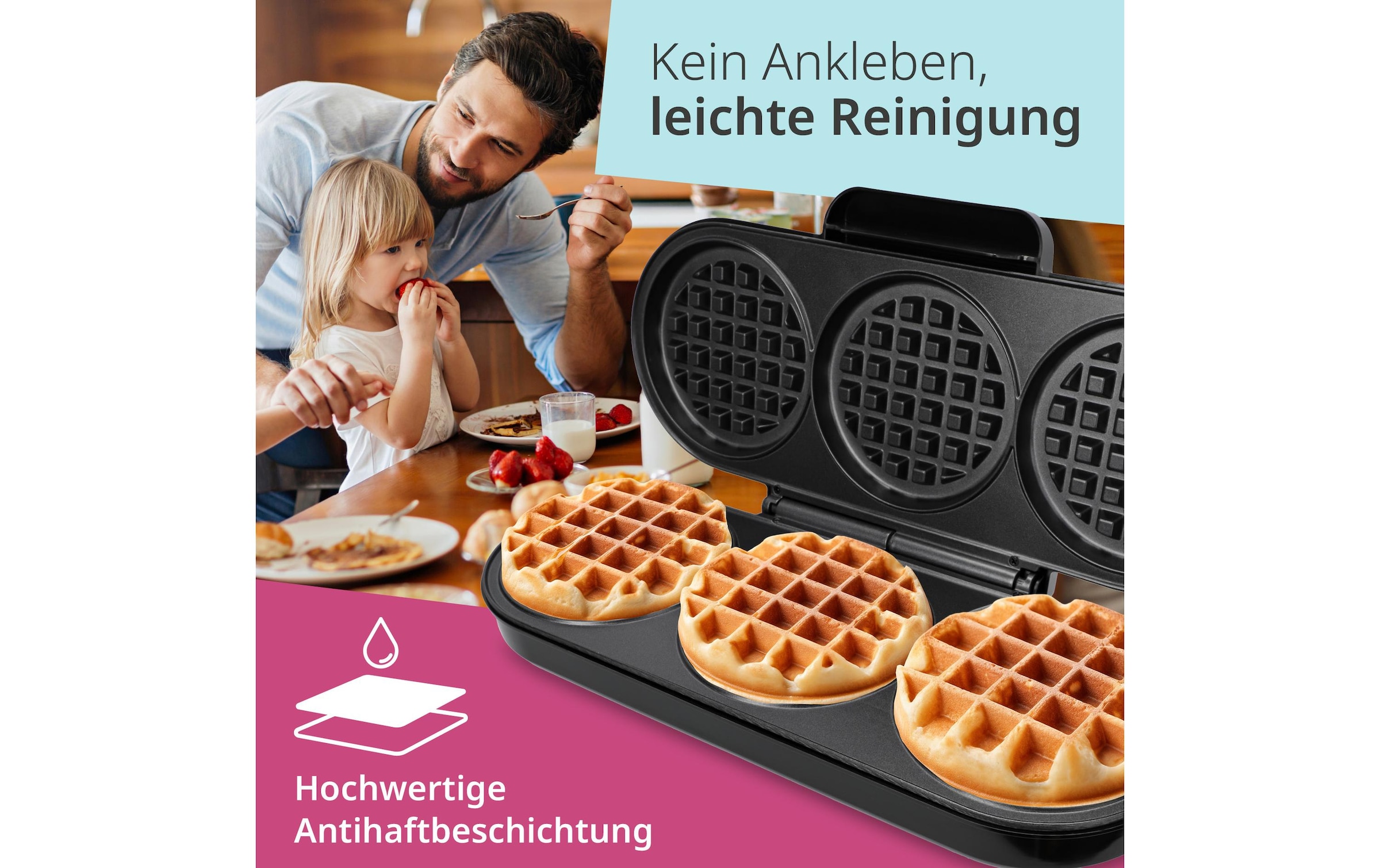 ADE Waffeleisen »XXL KA2304« 1200 W