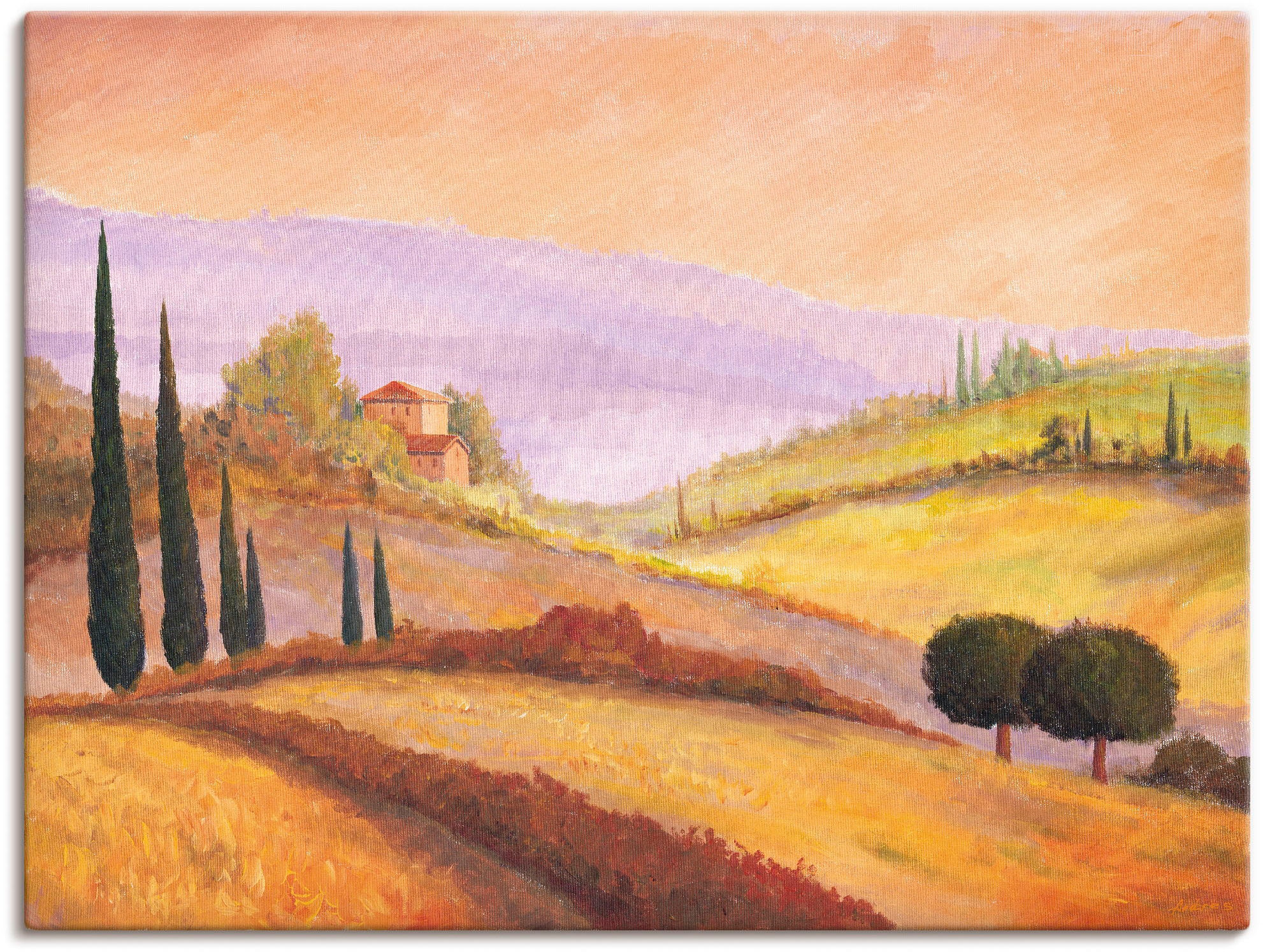 Artland Leinwandbild "Morgendämmerung" Europa 1 Stk. tlg. auf Holzrahmen ge günstig online kaufen