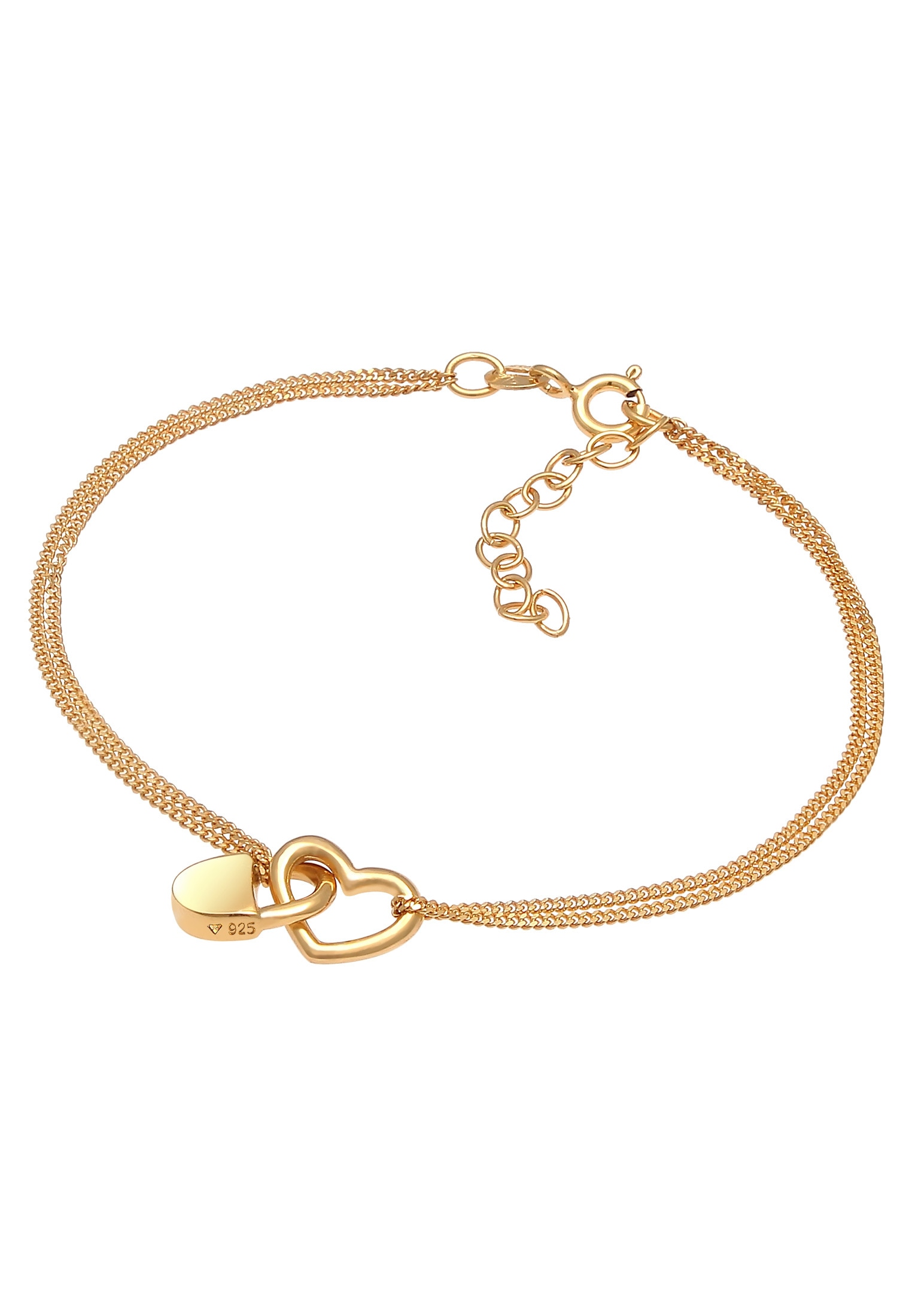 Elli Armband »Herz Liebe Schloss Verbundenheit 925 Silber«