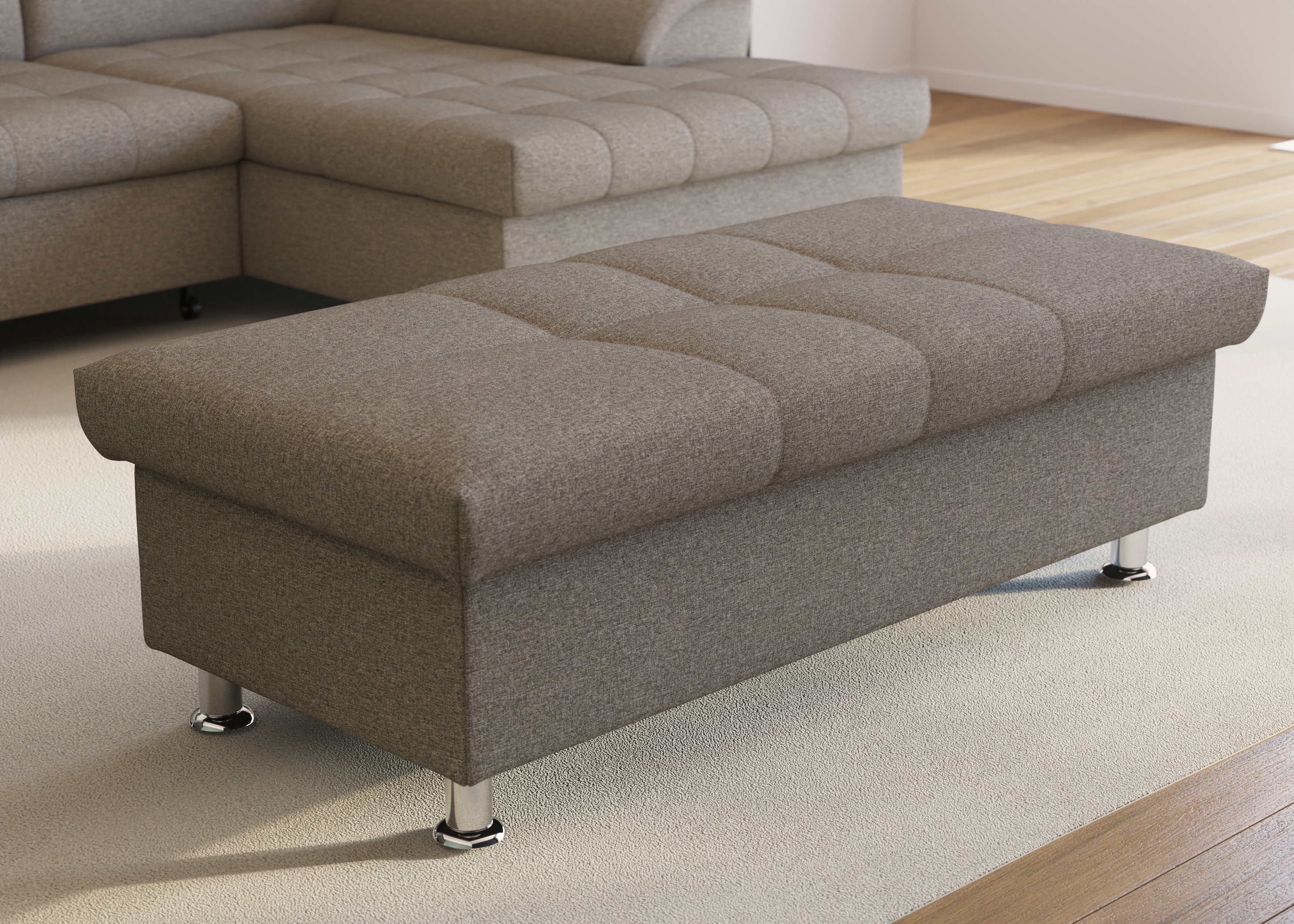 DOMO collection Hocker "FRANZI, elegant, komfortabel" inklusive Stauraum