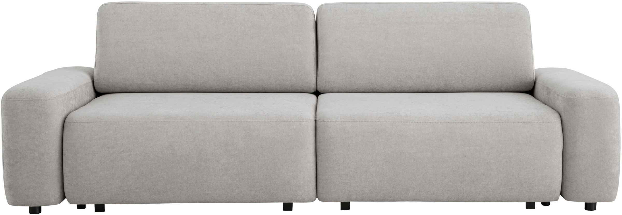INOSIGN 3-Sitzer »TORGE (257cm), Sofa,Schlafsofa in Cord, Samtvelours, Struktur fein«, rundes Design, Schlaffunktion u. Bettkasten, Liegefläche: 135/200 cm