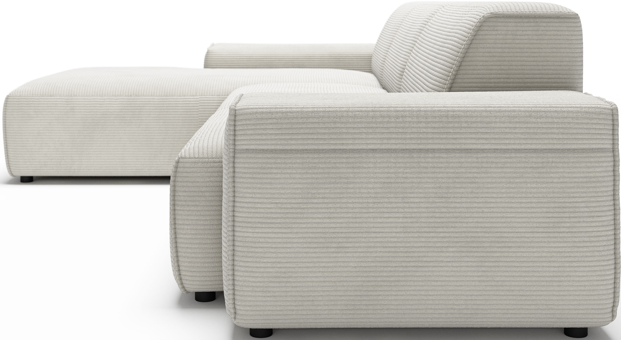 andas Ecksofa »Glimminge auch in Breitcord, Feincord, Bouclé + Easy care-Bezug«, L-Form, Breite 294, Zierkissen