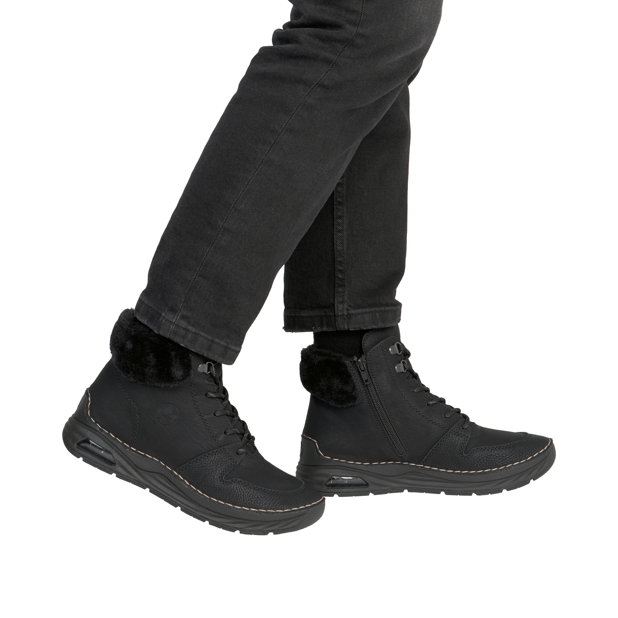 Rieker Schnürboots  High Top-Sneaker, Herbstschuh mit seitlicher Logoprägung
