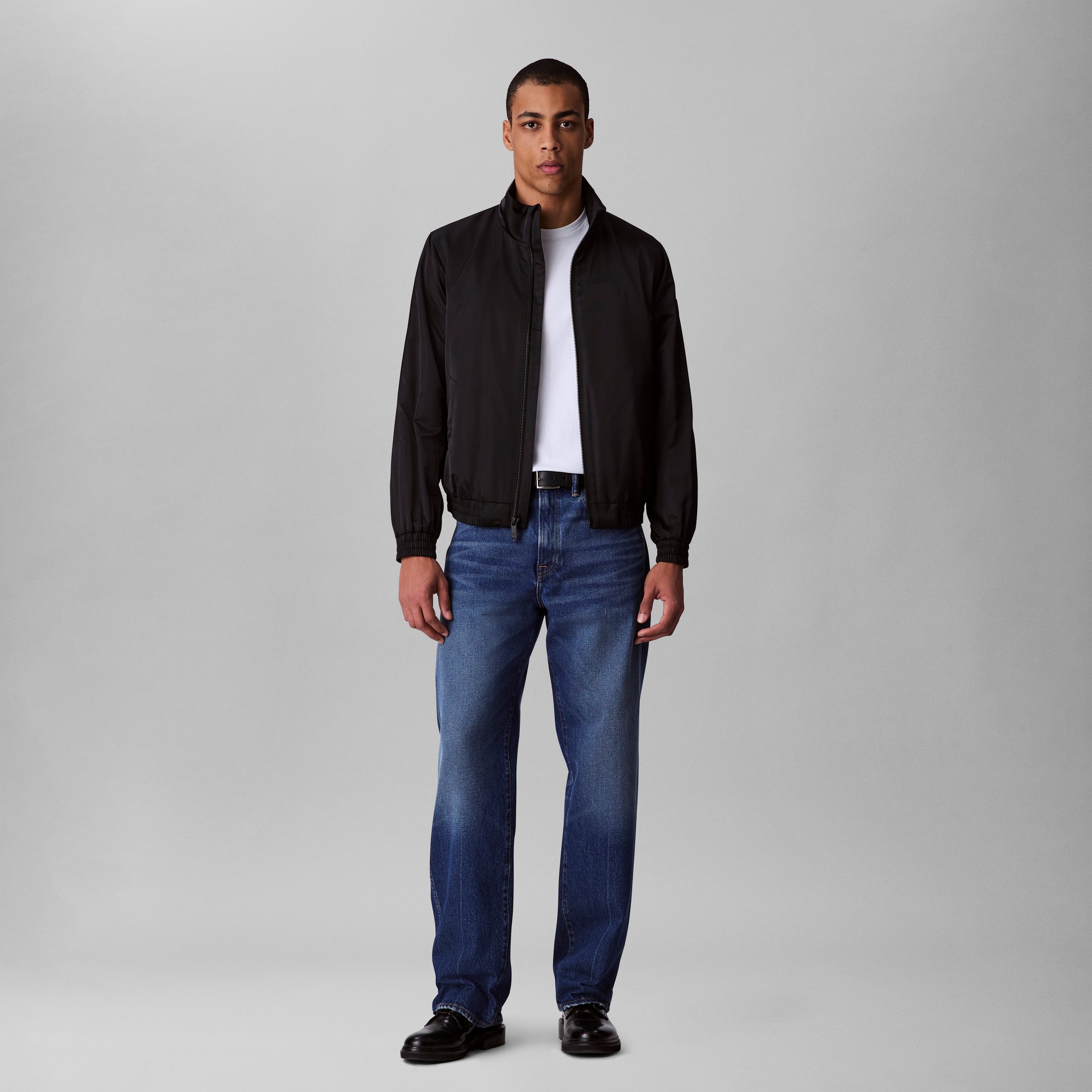 Calvin Klein Jeans Bomberjacke »LS PADDED HARRINGTON JACKET«, ohne Kapuze, Mit Rundhalsausschnitt mit Stehkragen