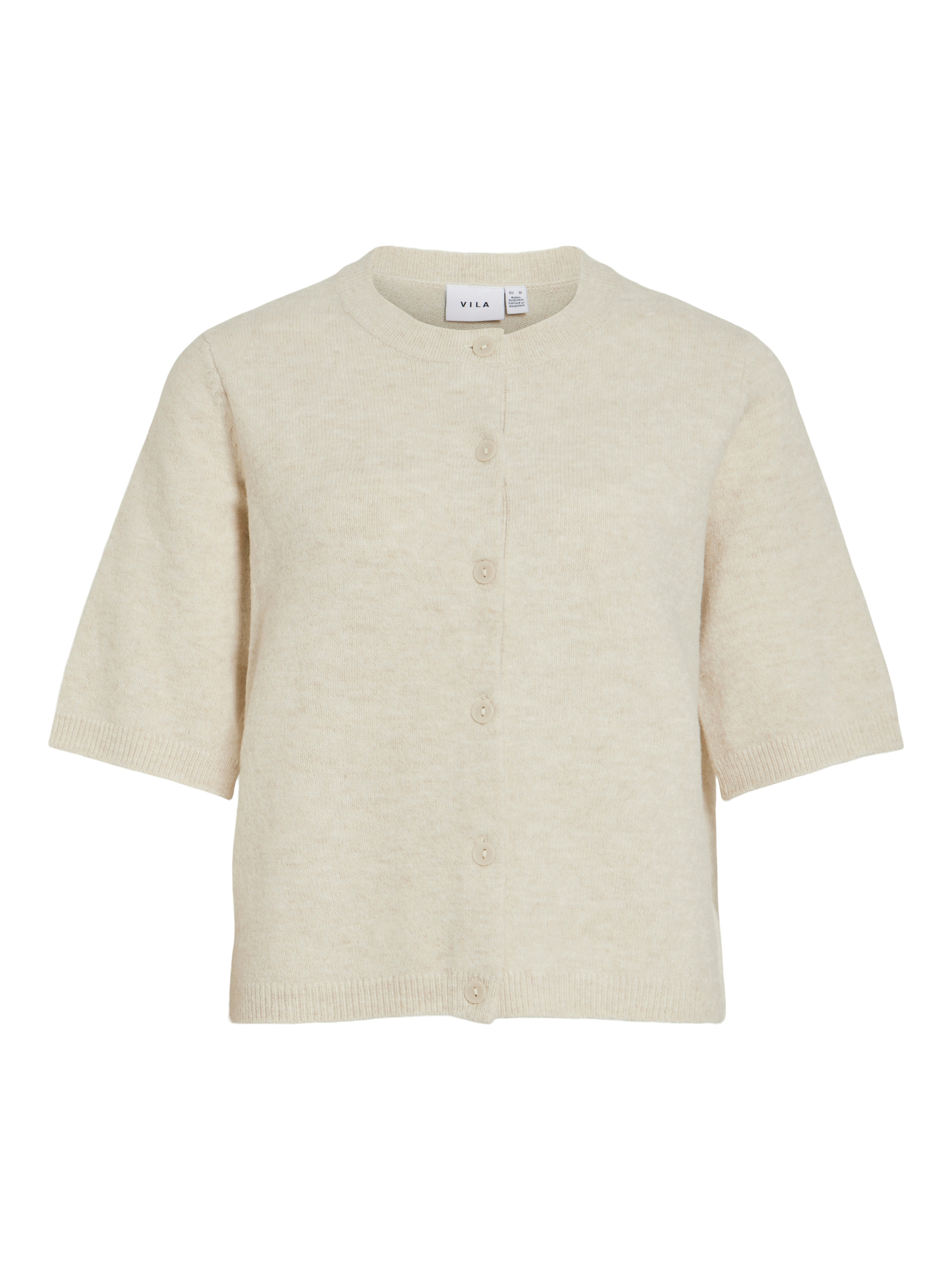 Vila Strickjacke »VILIGA 2/4 O-NECK KNIT CARDIGAN - NOOS« Materialmix, regular fit
