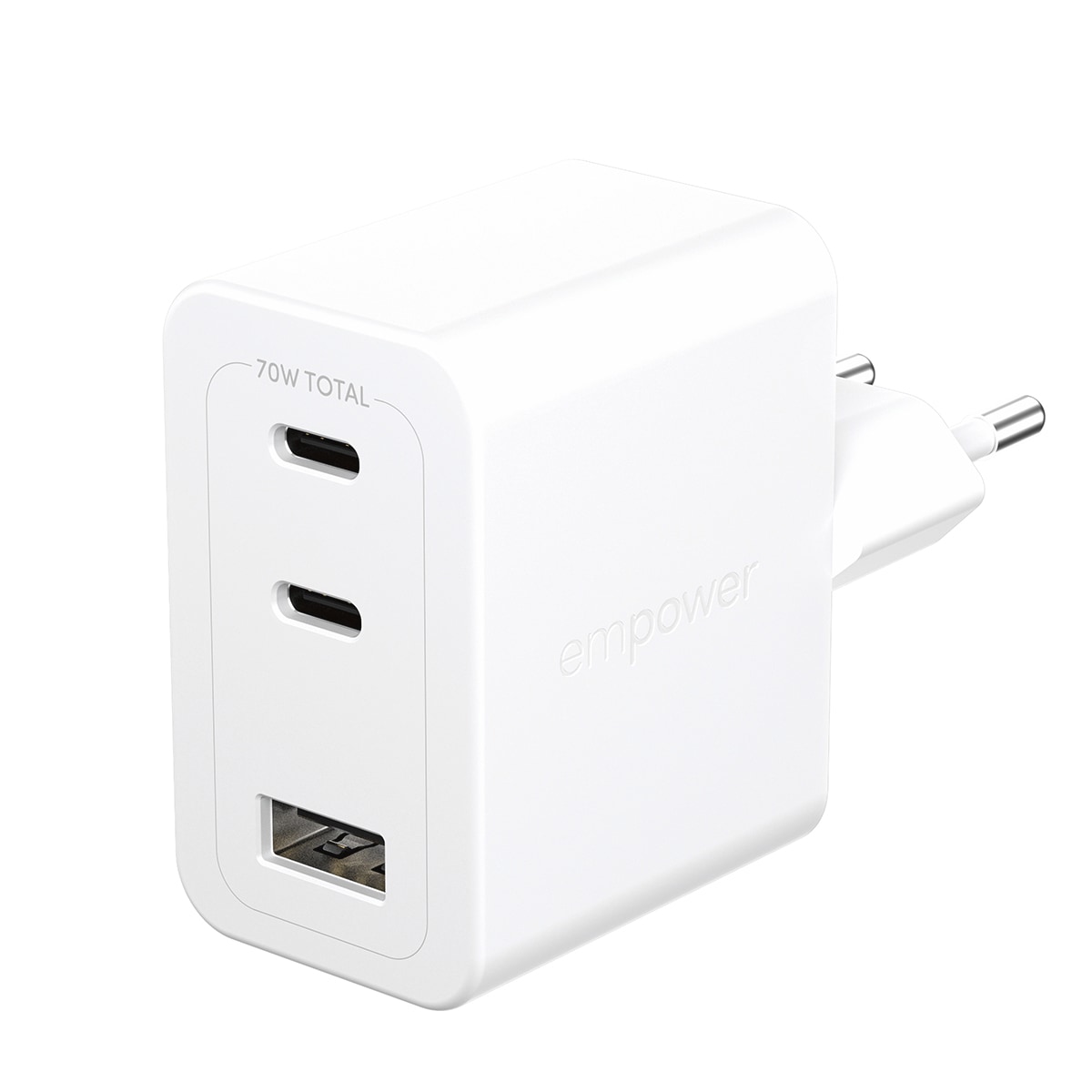 empower USB-Ladegerät »Turbo 70 W Charger 2x USB-C 1x USB-A EU-Plug«