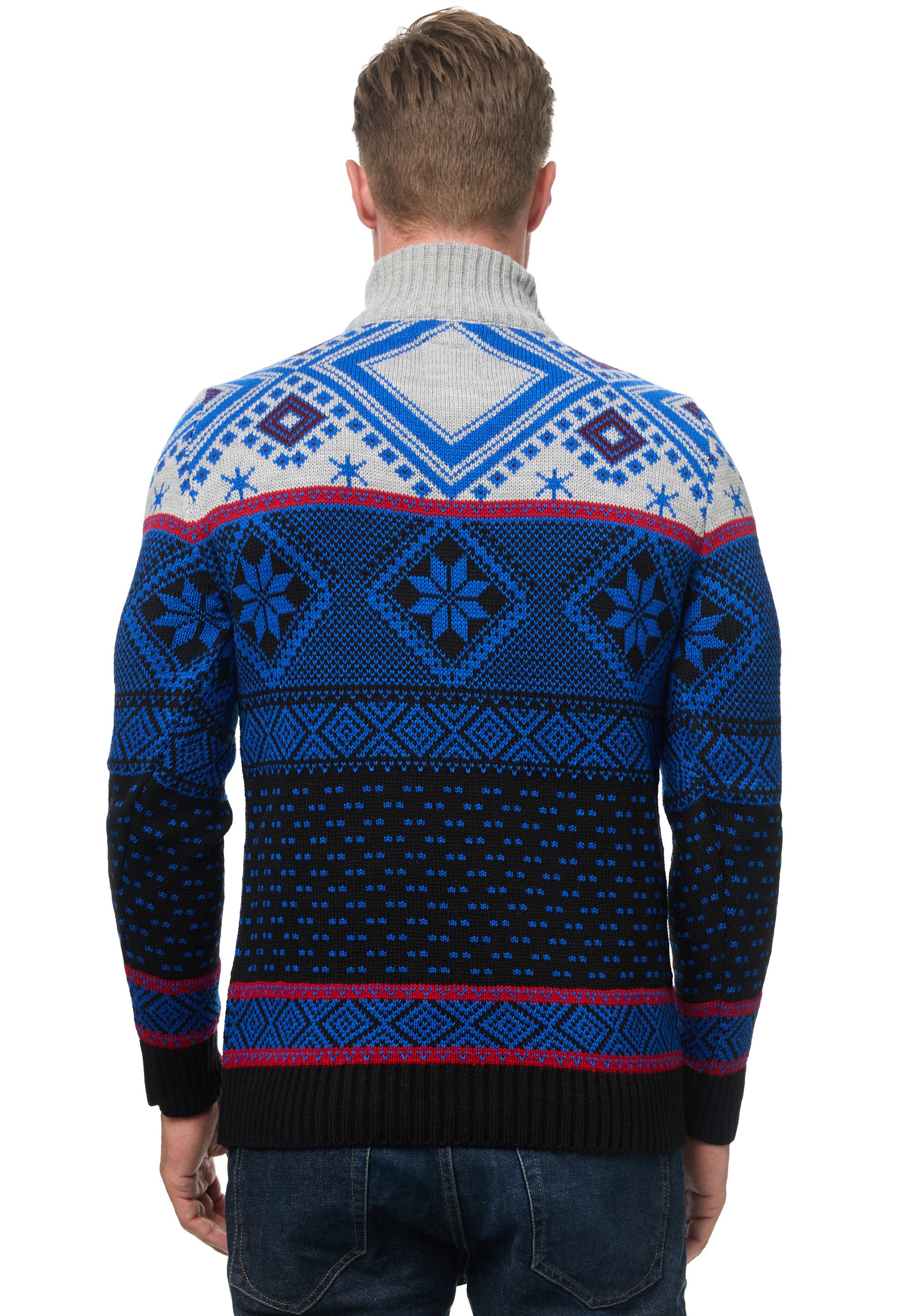 Rusty Neal Strickpullover, mit winterlichem Muster