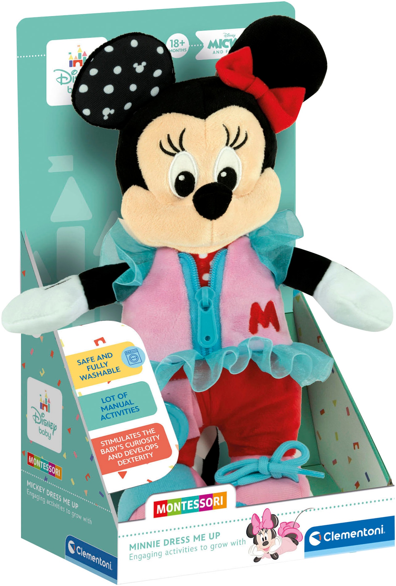 Clementoni® Stoffpuppe »Disney Baby, Baby Minnie Dress up«