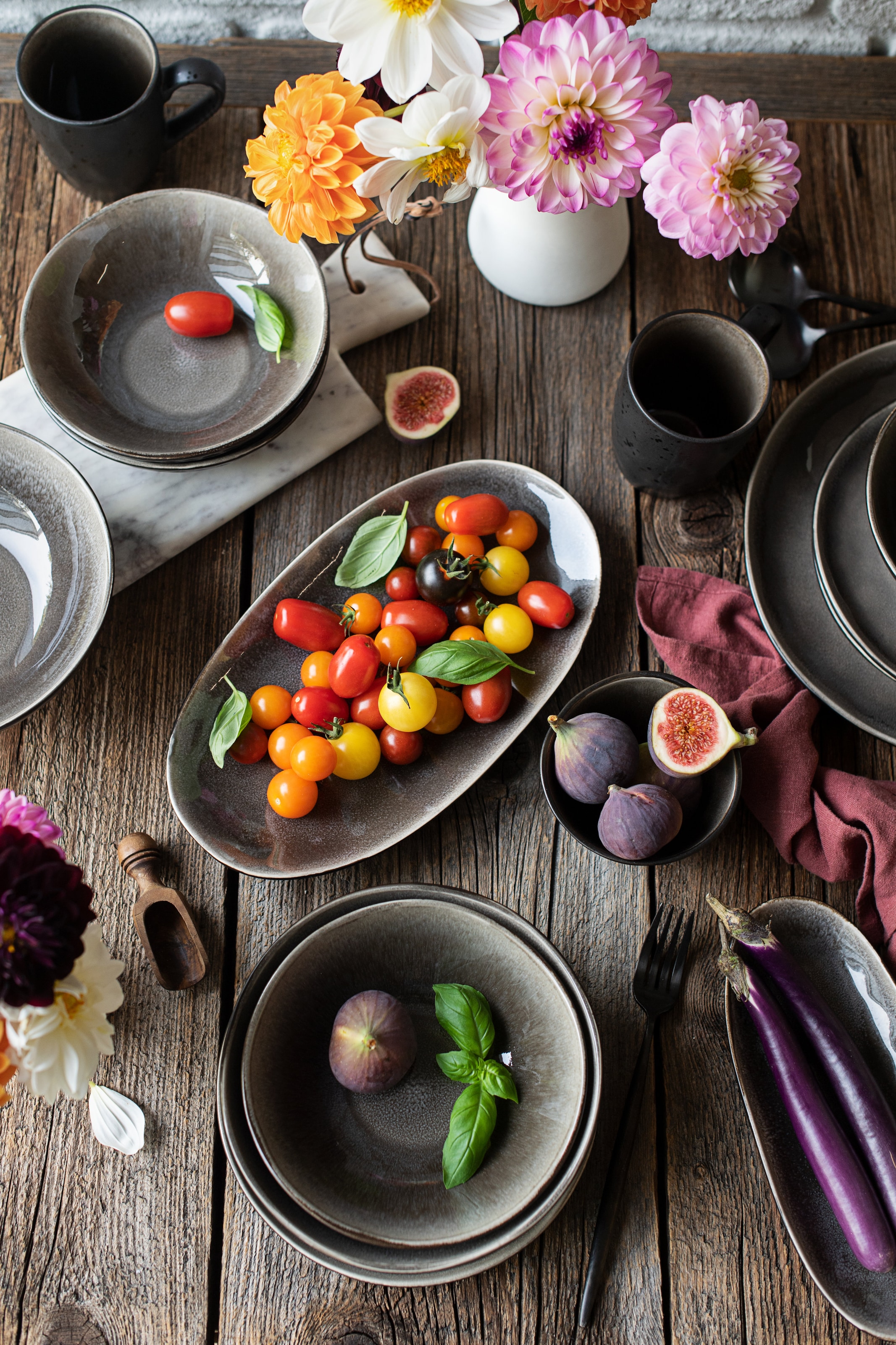 MÄSER Servierplatte »Niara Organic, Servierplatten-Set, Steinzeug«