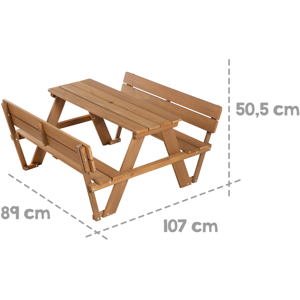 roba® Kindersitzgruppe »Picknick for 4 Outdoor +, Teakholz«, (Set)