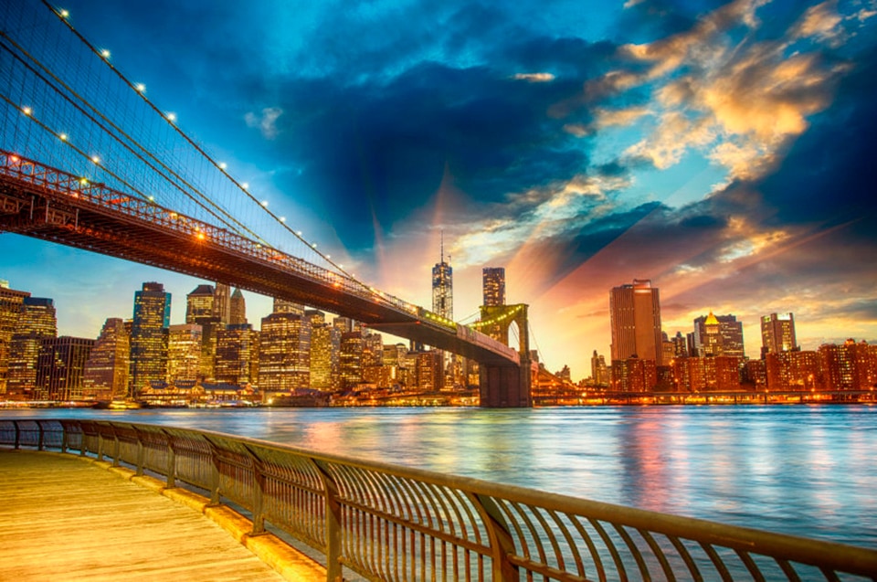 Papermoon Fototapete "Manhattan Sunset" glatt