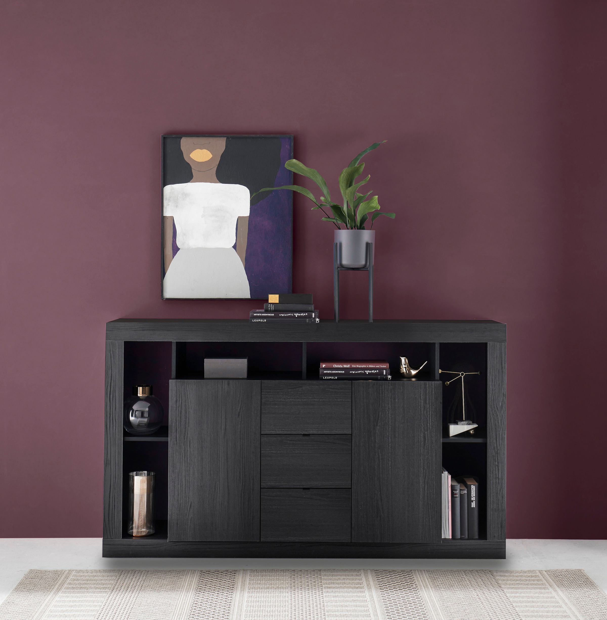 INOSIGN Sideboard "Rimini", mit 2 Türen und 3 Schubkästen günstig online kaufen