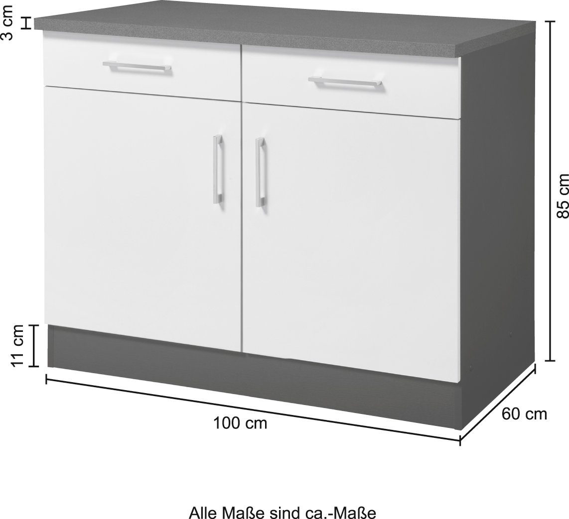 MÖBEL | BAUR Unterschrank »Paris«, 100 cm HELD Breite