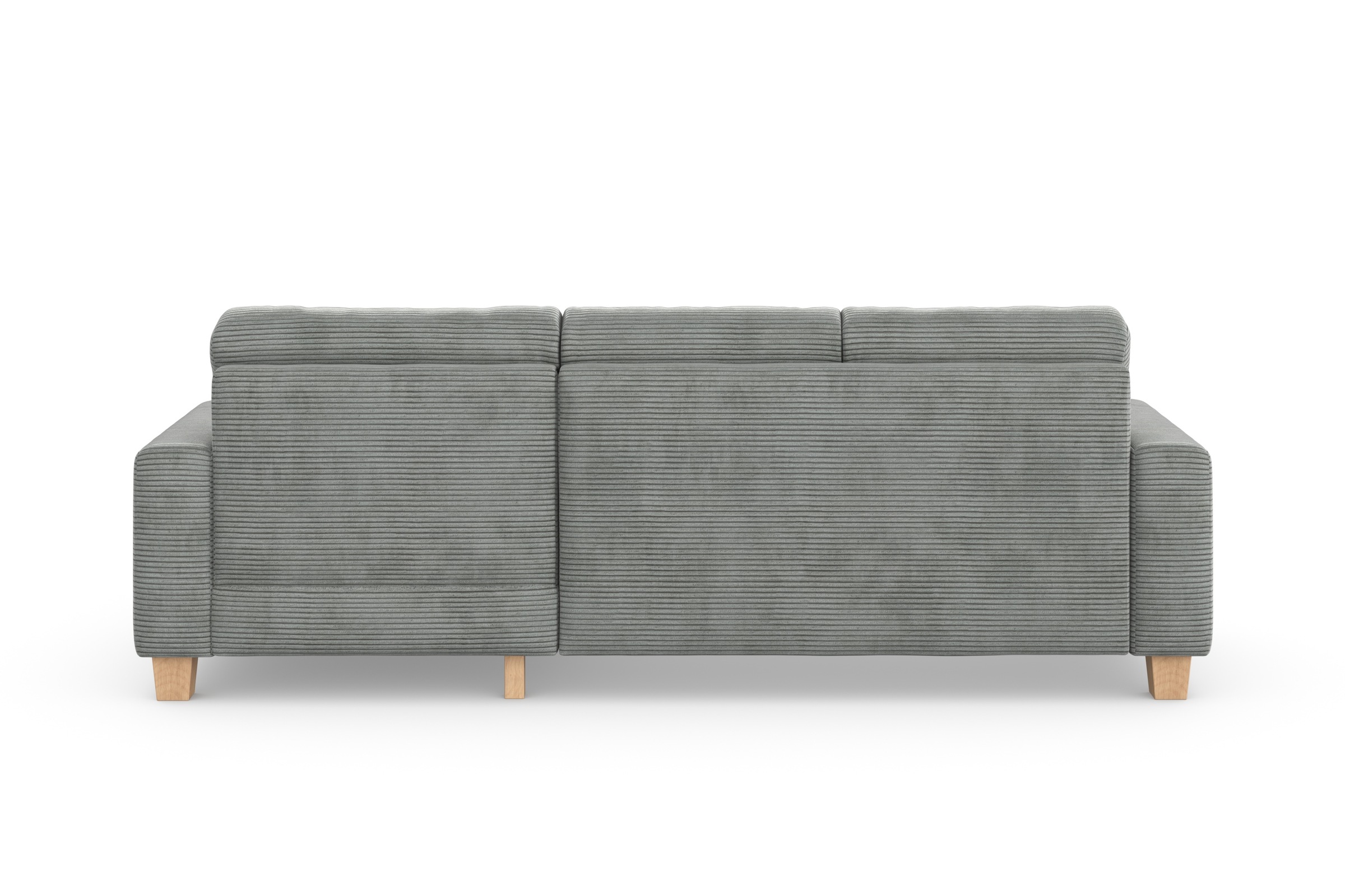Ecksofa HOME AFFAIRE "Summer L-Form", silber, B:249cm H:91cm T:164cm, 100% Polyester, Sofas, Ecksofa, mit Recamiere, mit oder ohne Bettfunktion und Bettkasten, Cord-Bezug 6