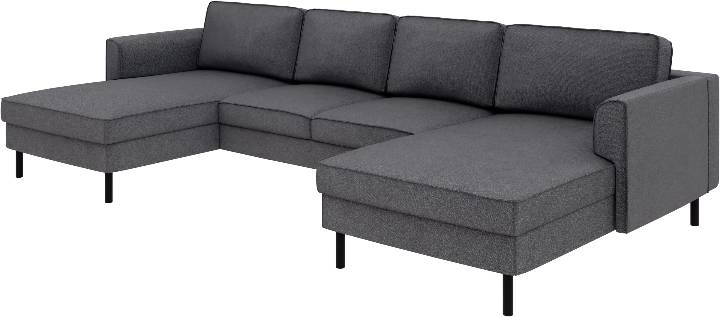 Home affaire Wohnlandschaft »Booster Couch wahlweise mit Schlaffunktion und Bettkasten-auch in Cord«, Sofa in U-Form, Breite 305 cm