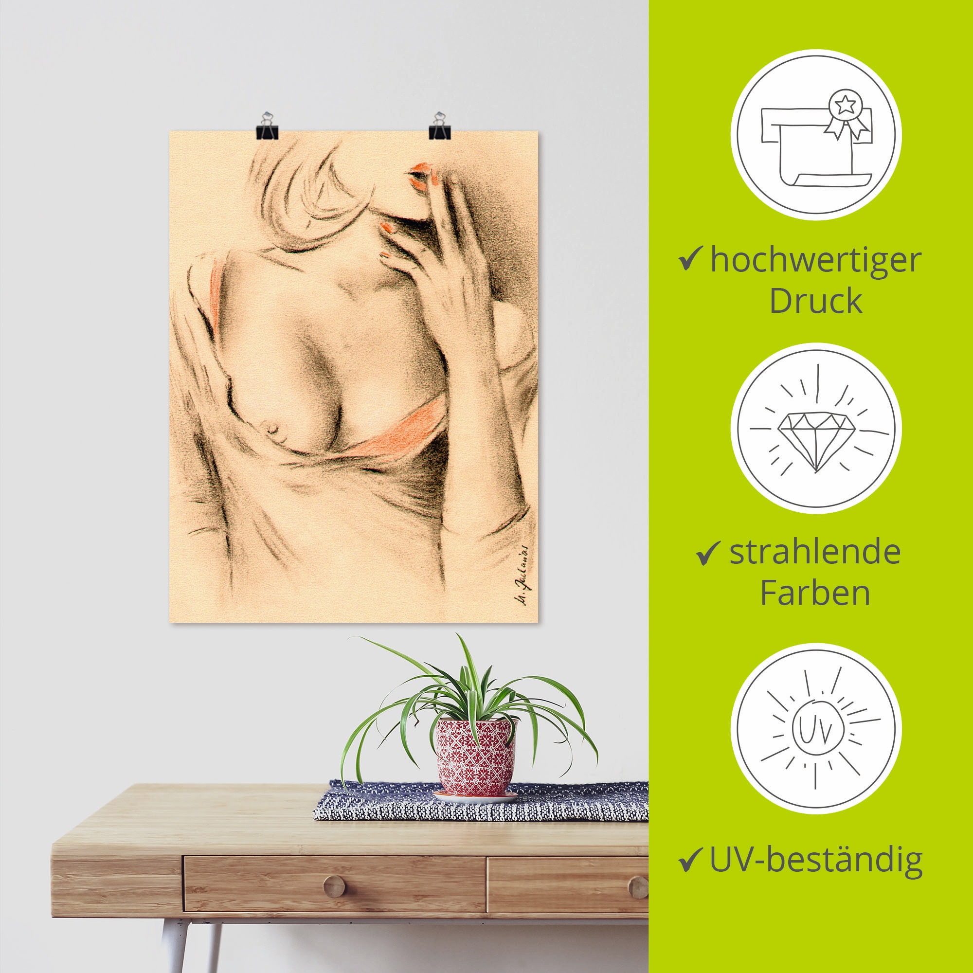 Artland Wandbild »Aphrodite der Moderne«, Frau, (1 St.), als Leinwandbild, Poster, Wandaufkleber in verschied. Größen