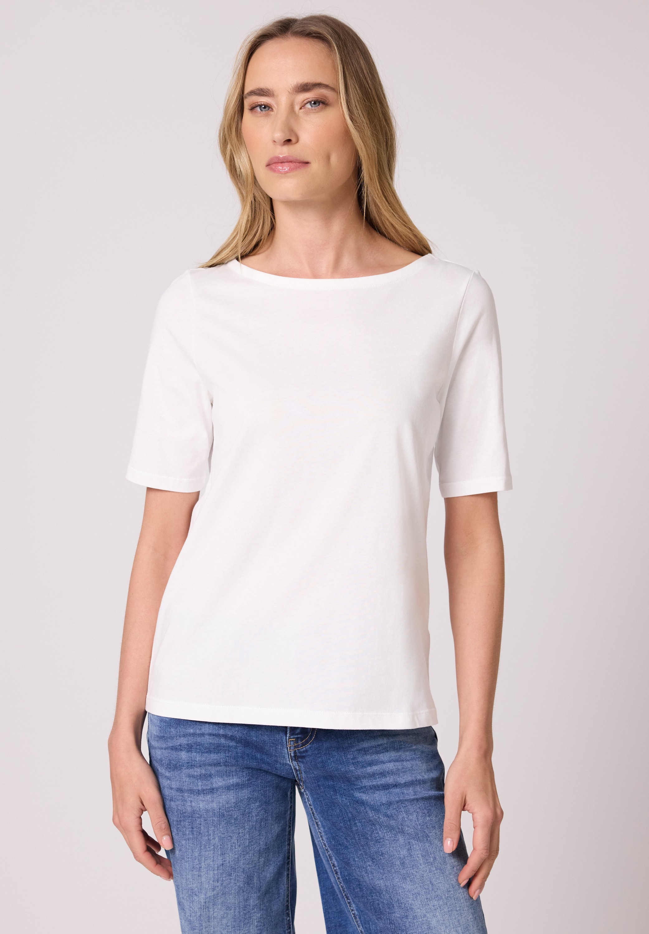 STREET ONE T-Shirt mit U-Boot-Ausschnitt günstig online kaufen