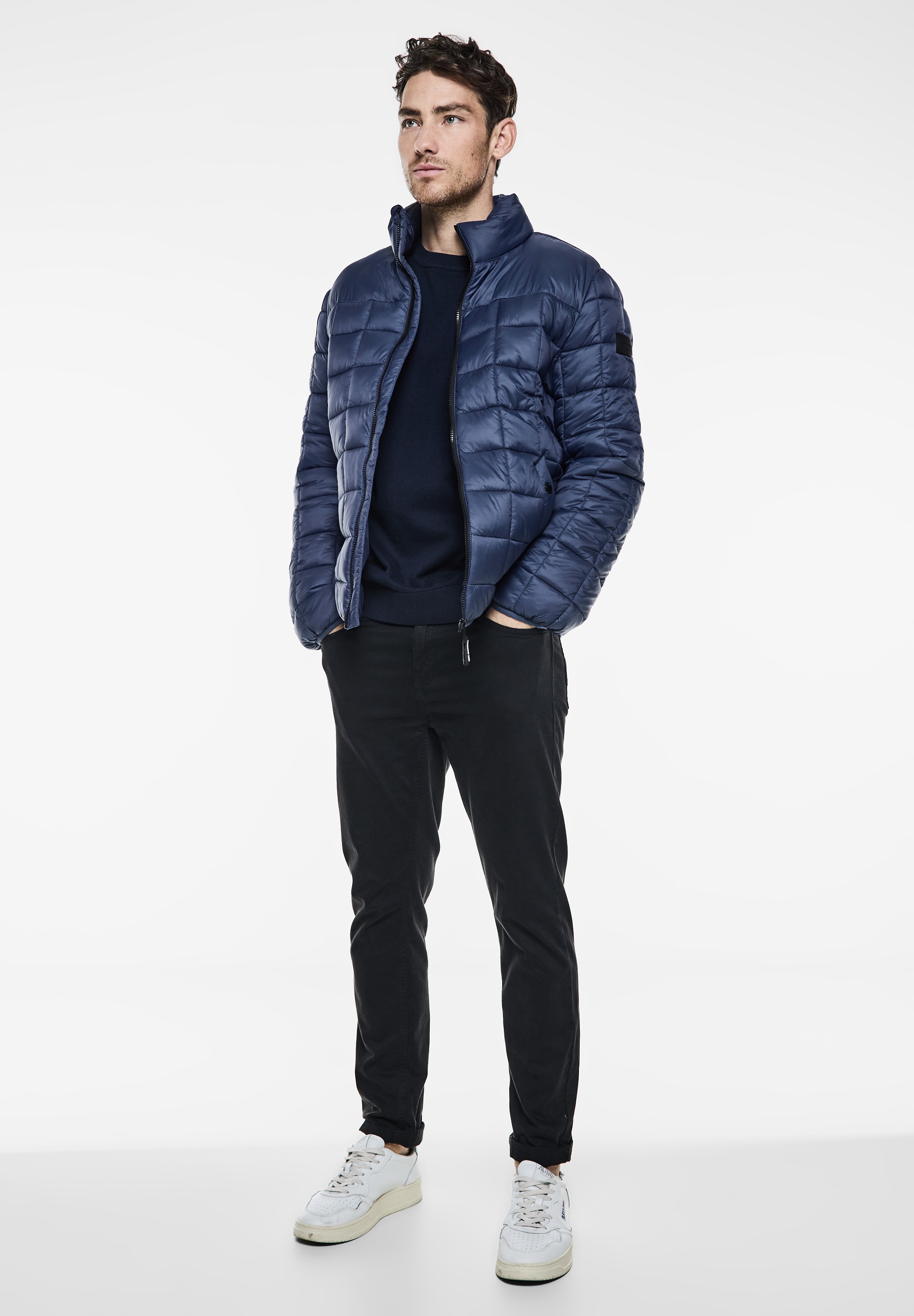 STREET ONE MEN Steppjacke, ohne Kapuze, mit Stehkragen