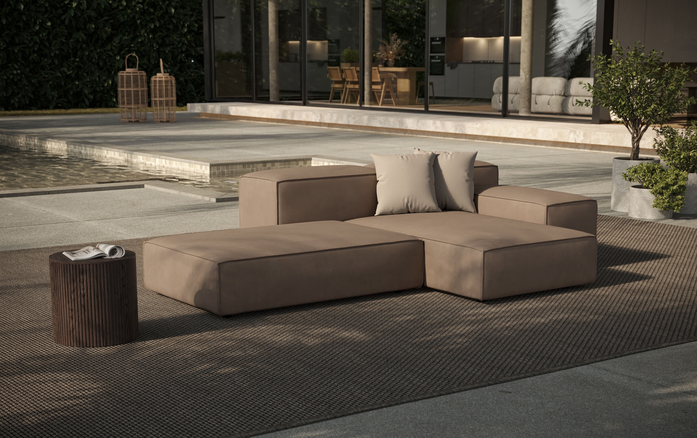 designwerk Big-Sofa »Puzzle, Designsofa für Indoor und Outdoor, bequem, modular«, wasserabweisend und strapazierfähig