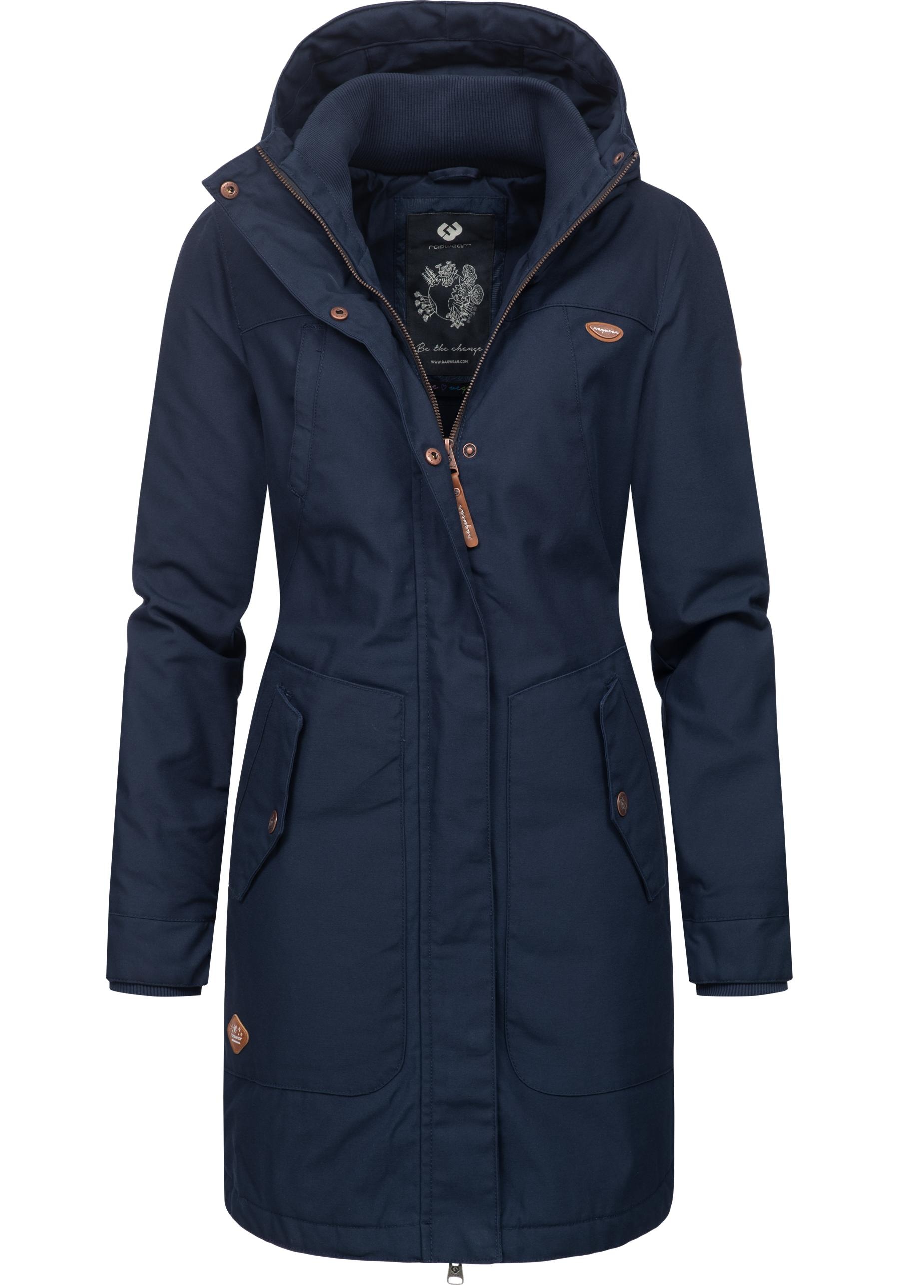 Ragwear Wintermantel »Jannisa«, stylischer Damen Winterparka mit Kapuze
