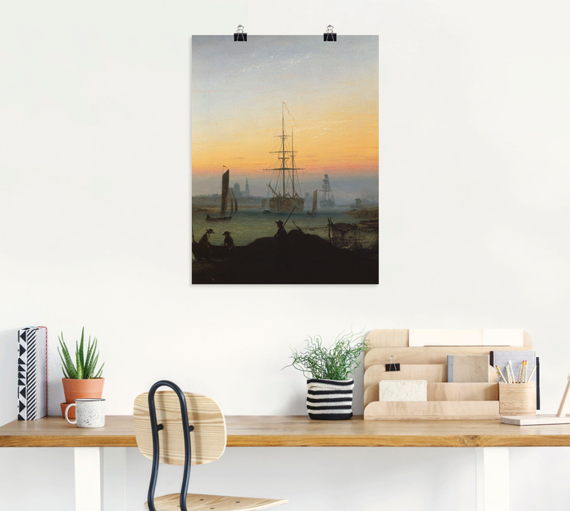 Artland Wandbild »Hafen von Greifswald.«, Gewässer, (1 St.), als Leinwandbild, Wandaufkleber oder Poster in versch. Größen