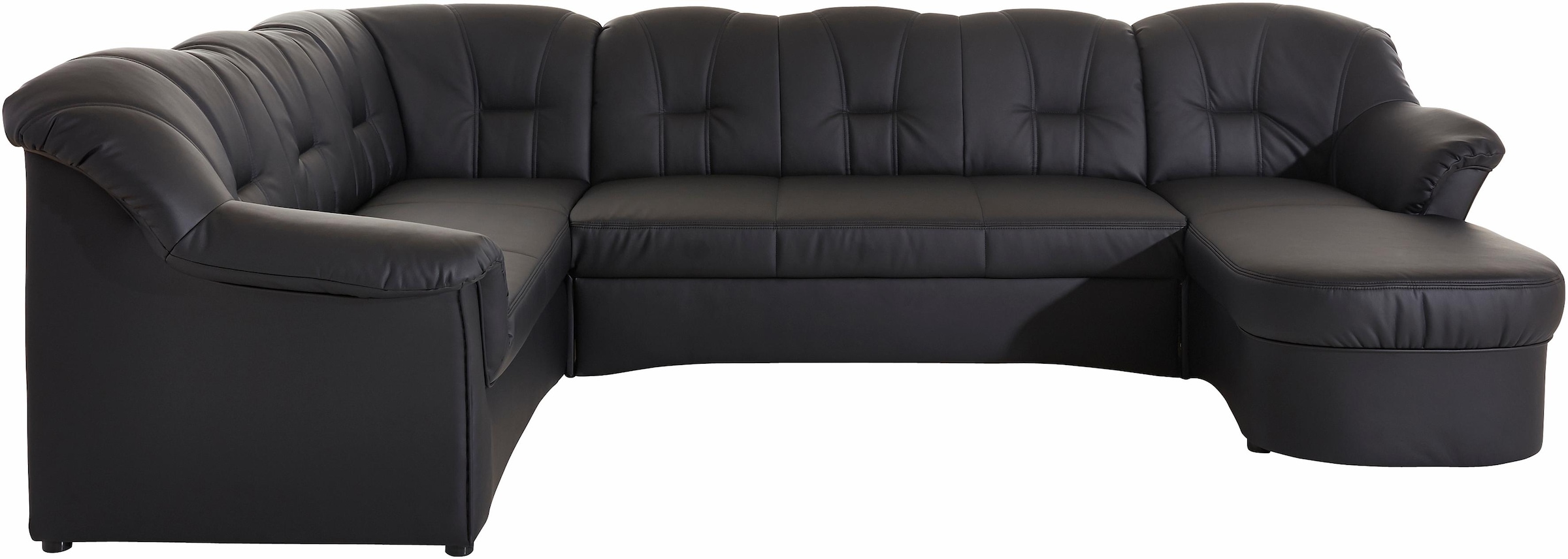 DOMO collection Wohnlandschaft »Papenburg, zeitlose Rückensteppung, elegante Formensprache, U-Form«, in großer Farbvielfalt, wahlweise mit Bettfunktion