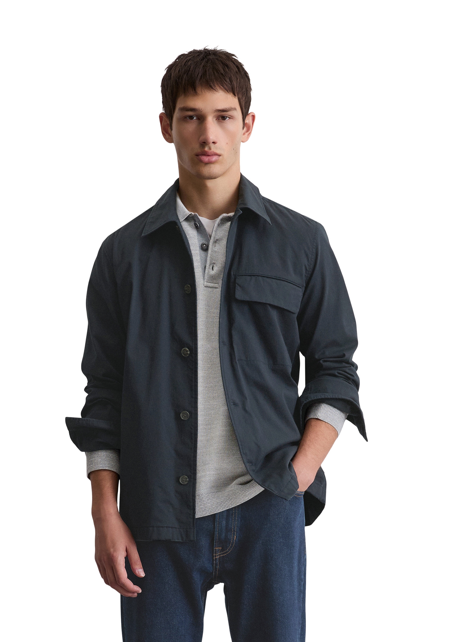 Marc OPolo Kurzjacke "aus leichtem Bio-Baumwoll-Twill", ohne Kapuze günstig online kaufen