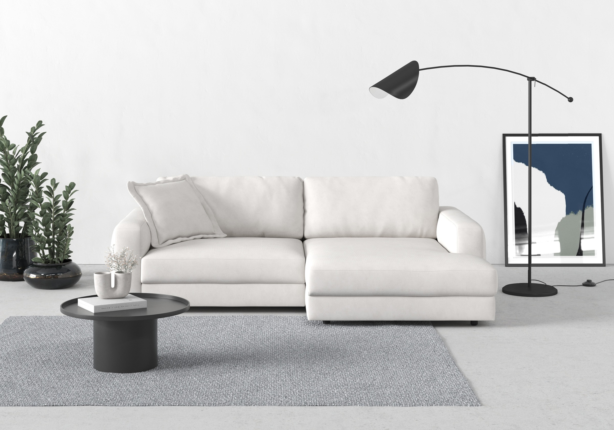 TRENDMANUFAKTUR Ecksofa »Bourbon, Designsofa mit tollem Sitzkomfort, L-Form,«, extra tiefe Sitzfläche, wahlweise mit Sitztiefenverstellung