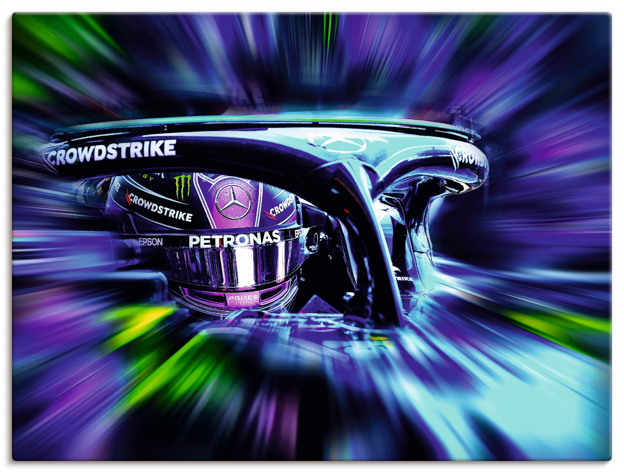 Artland Wandbild "LH44 - Hamilton in kreativen Farben" Funsport 1 Stk. tlg. als Alubild, Leinwandbild, Poster, Wandaufkleber in verschied. Größen