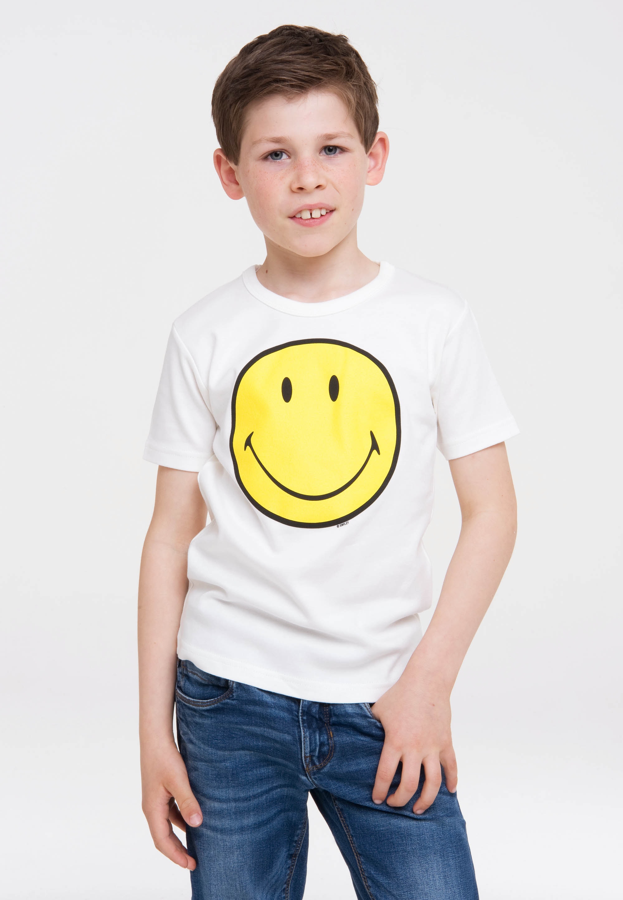 LOGOSHIRT T-Shirt "Smiley" in tollem Smiley-Design