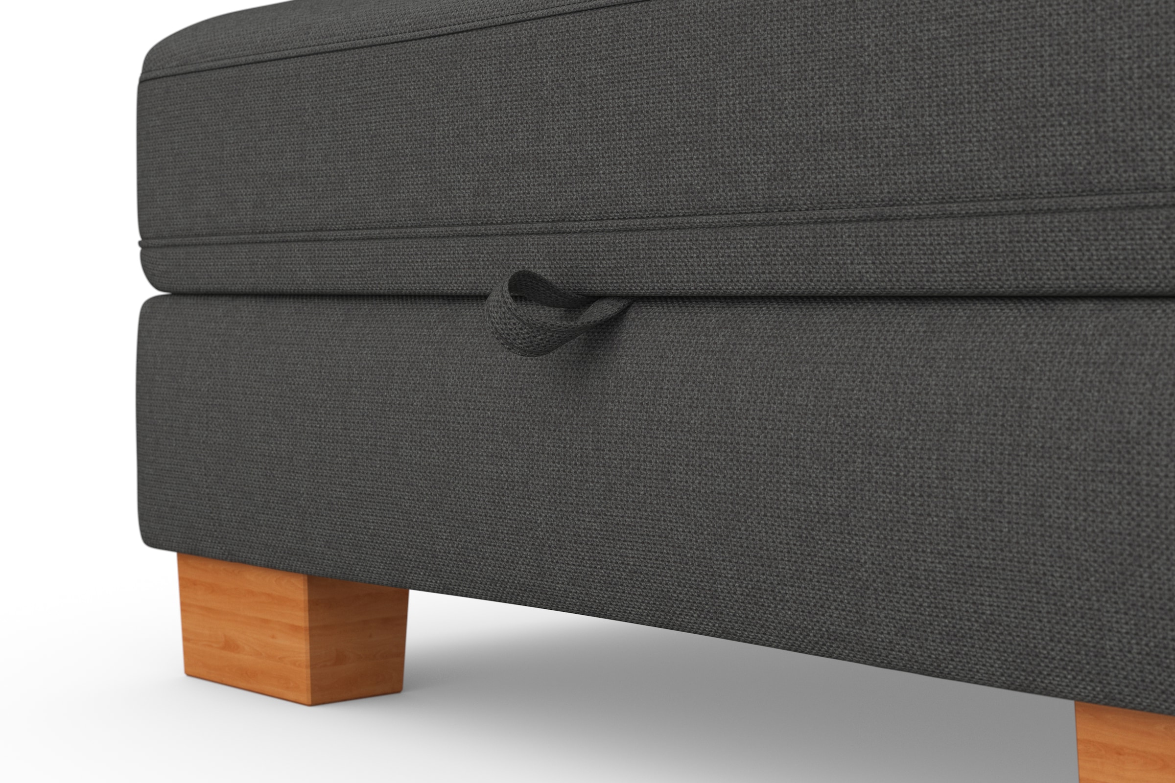sit&more Wohnlandschaft »Dundee U-Form«, mit Federkern und Massivholzfüßen, wahlweise mit Kopfteilverstellung