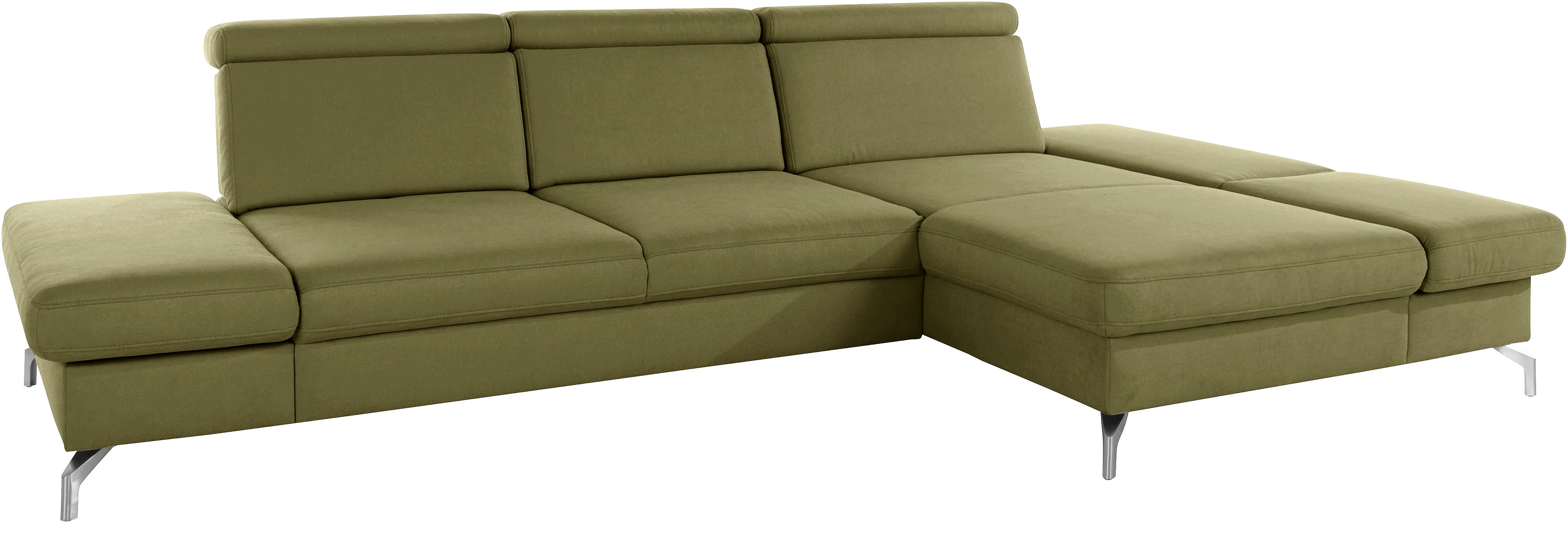 Thumbnail - sit&more Ecksofa "Brisbane L-Form" Fußhöhe 12 cm, inklusive Sitztiefen-, Armteil- und Kopfteilverstellung