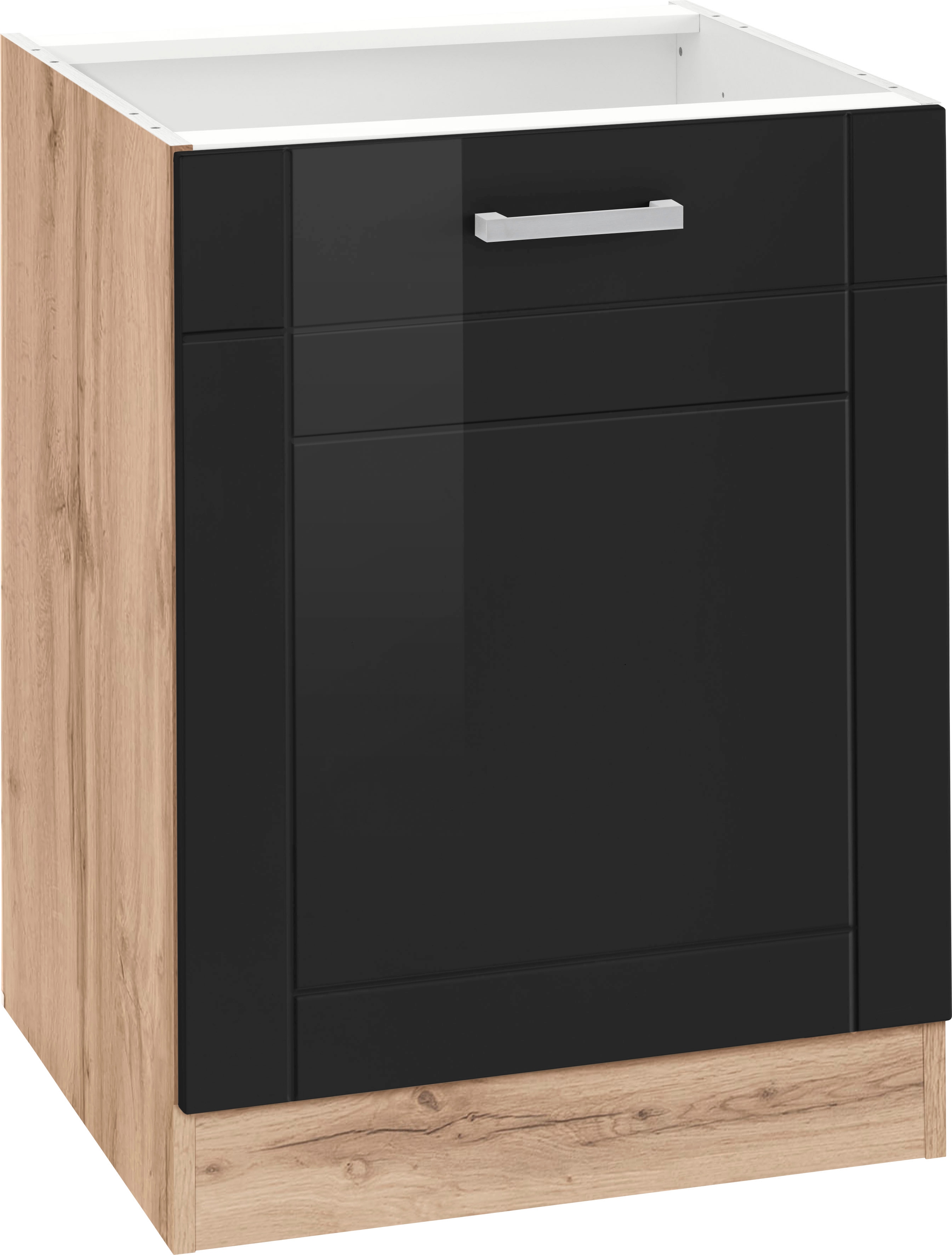 KOCHSTATION "KS-Tinnum" 60 cm breit, MDF-Fronten, Metallgriff