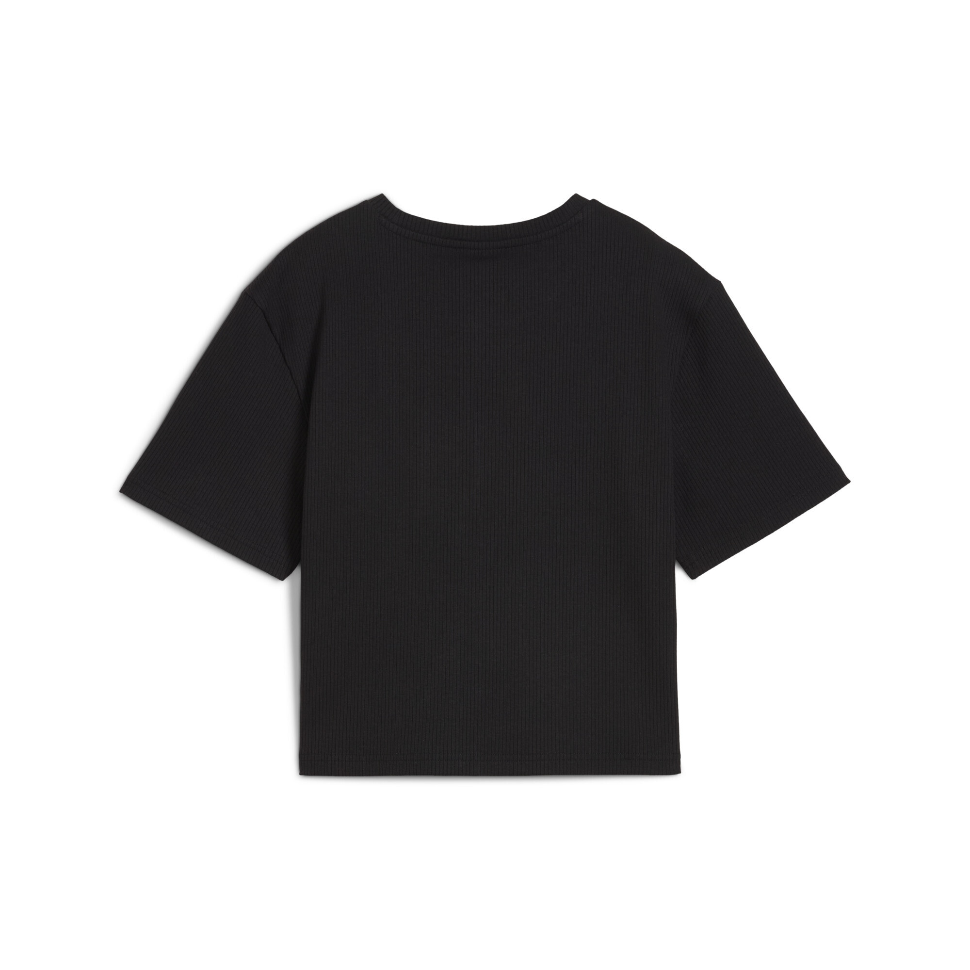 PUMA T-Shirt »WARDROBE ESS Geripptes Relaxed Fit T-Shirt Damen«
