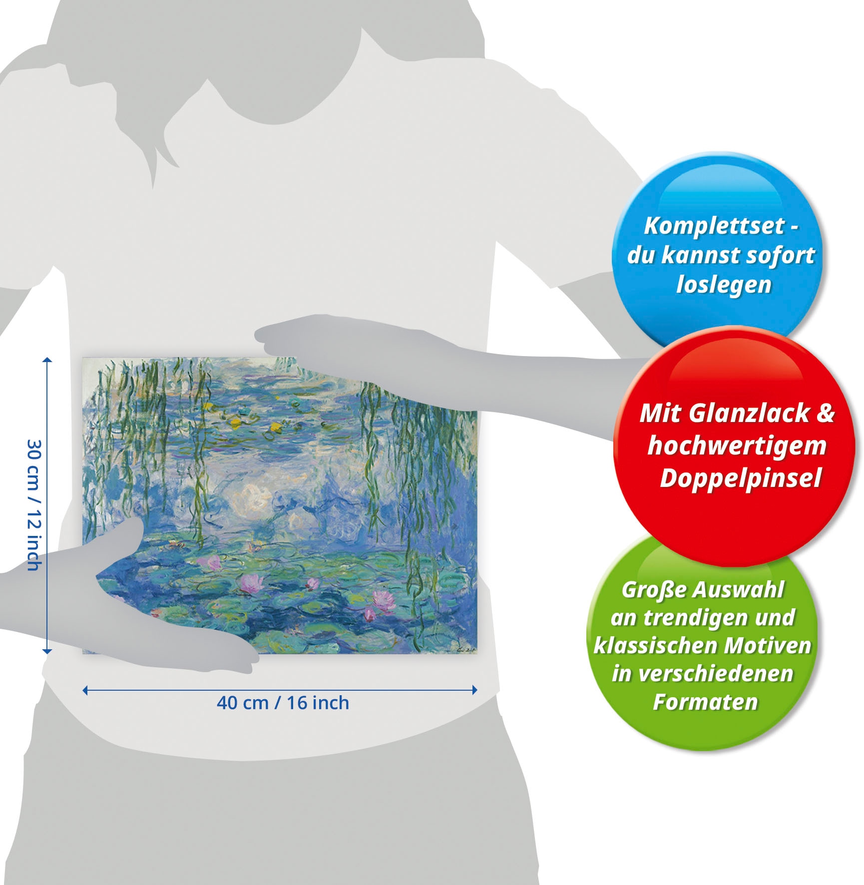 Ravensburger Malen nach Zahlen »CreArt, ART Collection, Waterlilies (Monet)«, Made in Europe