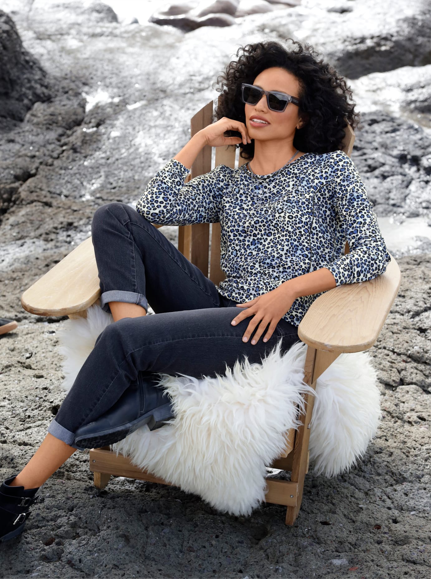 heine Langarmshirt "Druck-Shirt", 1 Stk. günstig online kaufen