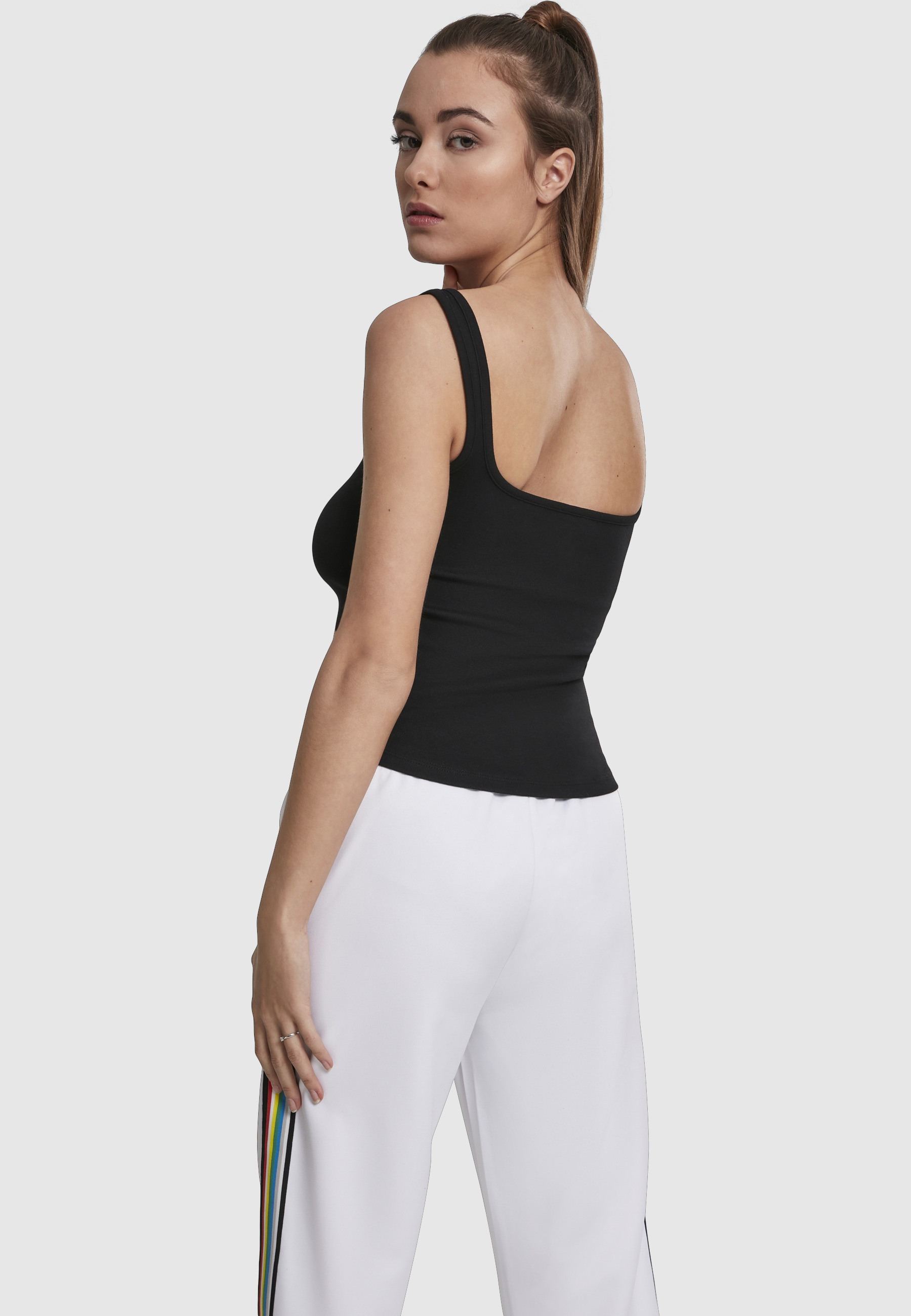 URBAN CLASSICS Tanktop »Urban Classics Damen Ladies Wide Neck Top« 1 Stk.