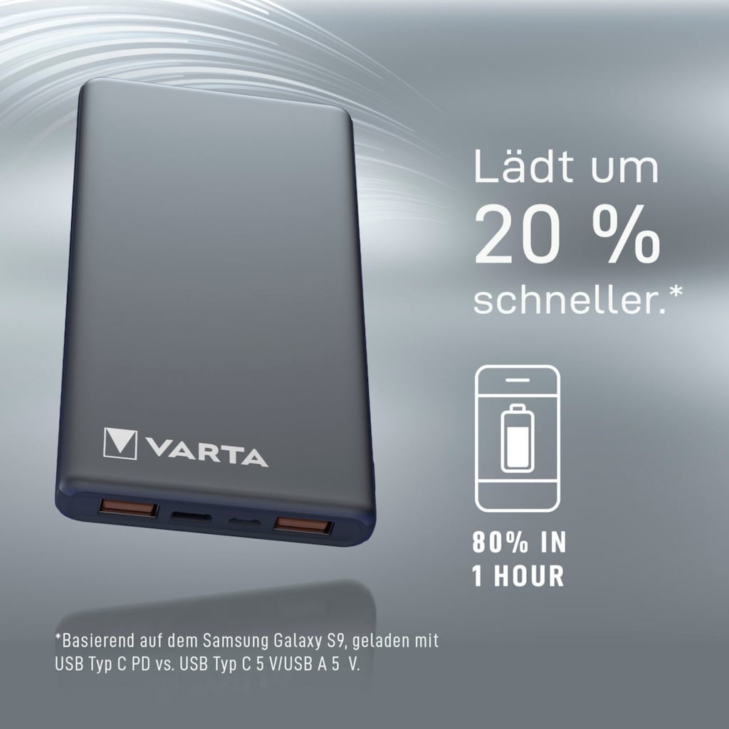 VARTA Powerbank »VARTA Power Bank Fast Energy 10000 mAh, inkl. Ladekabel«