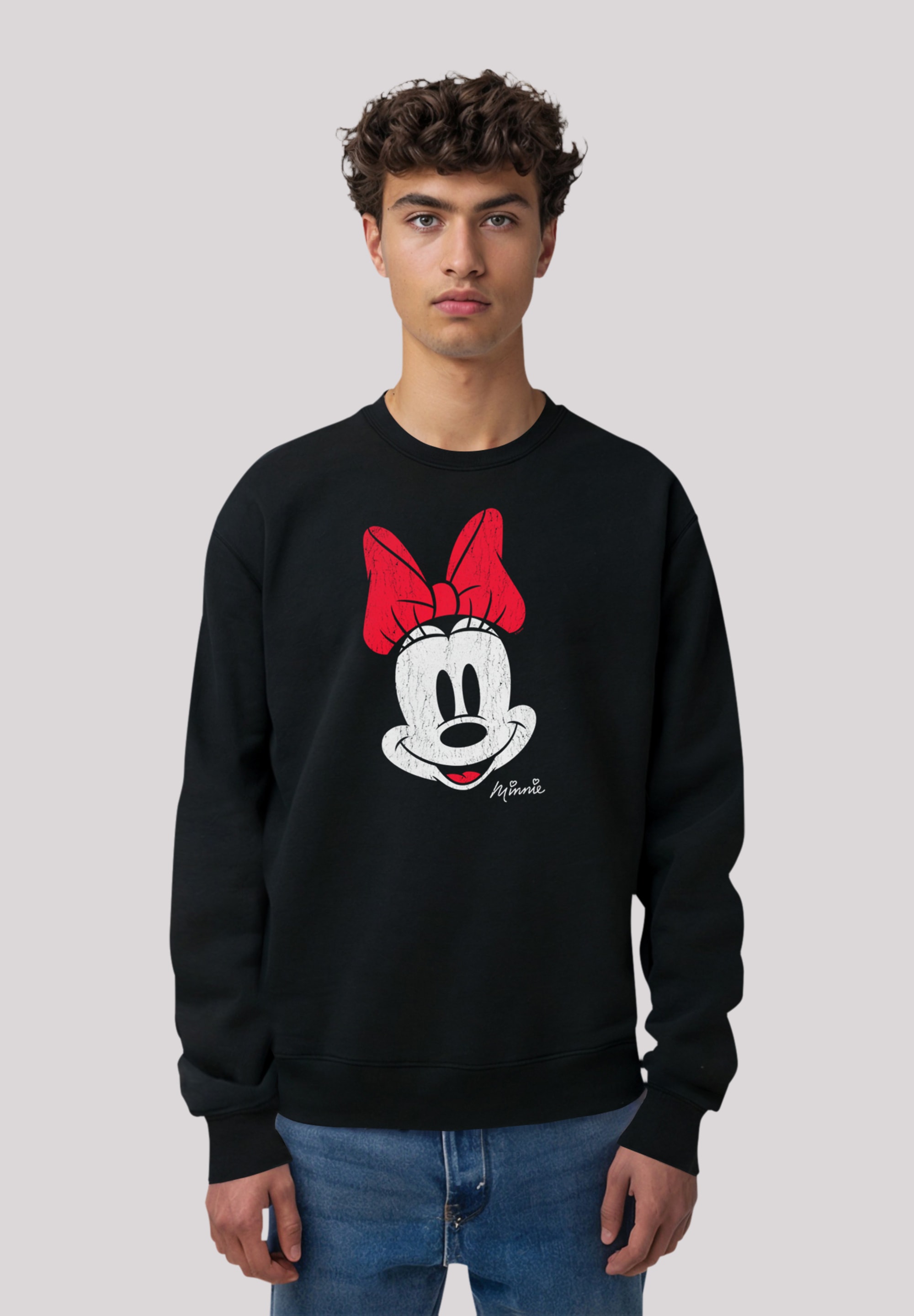 F4NT4STIC Sweatshirt »Disney Micky Maus Minnie Gesicht Vintage Look«, Premium Qualität