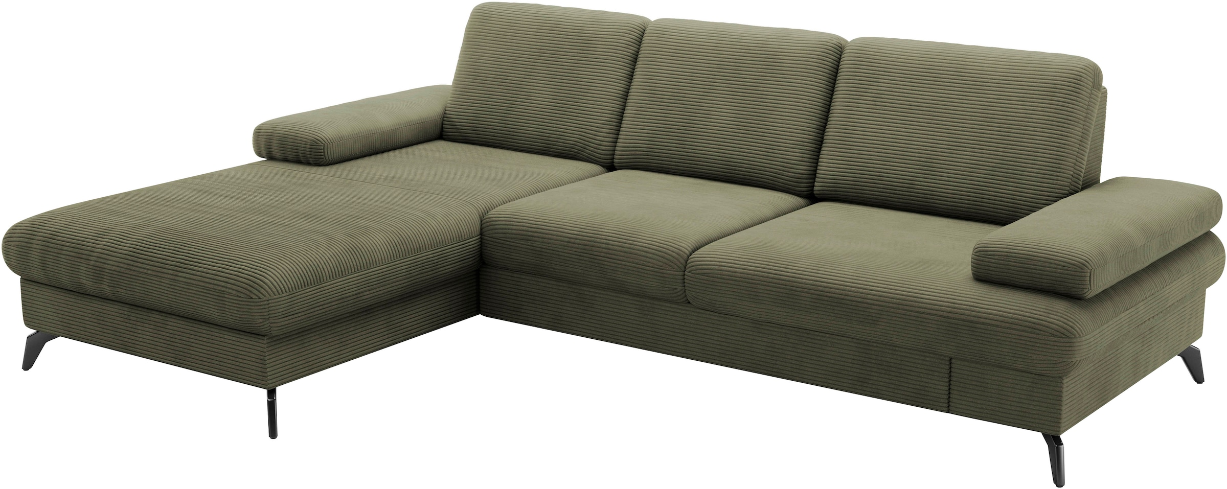 sit&more Ecksofa »Morris Jubi L-Form«, inkl. Armteilfunktion und 1 Zierkissen, wahlweise mit Bettfunktion