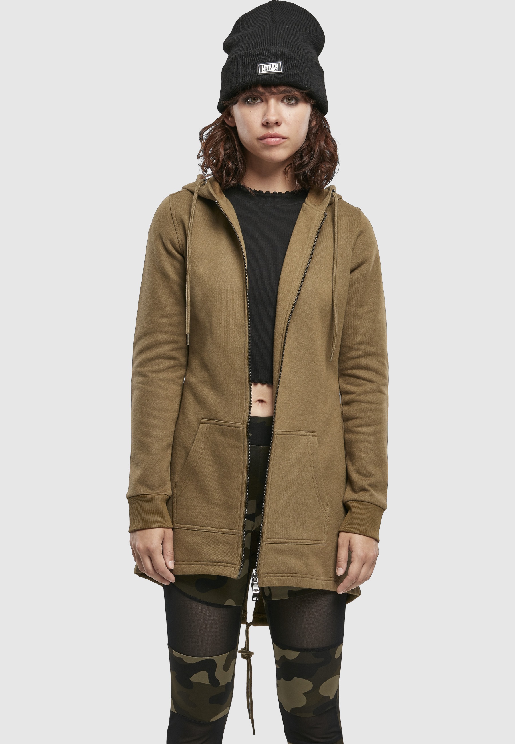 URBAN CLASSICS Sweatjacke »Urban Classics Damen Ladies Sweat« 1 Stk.