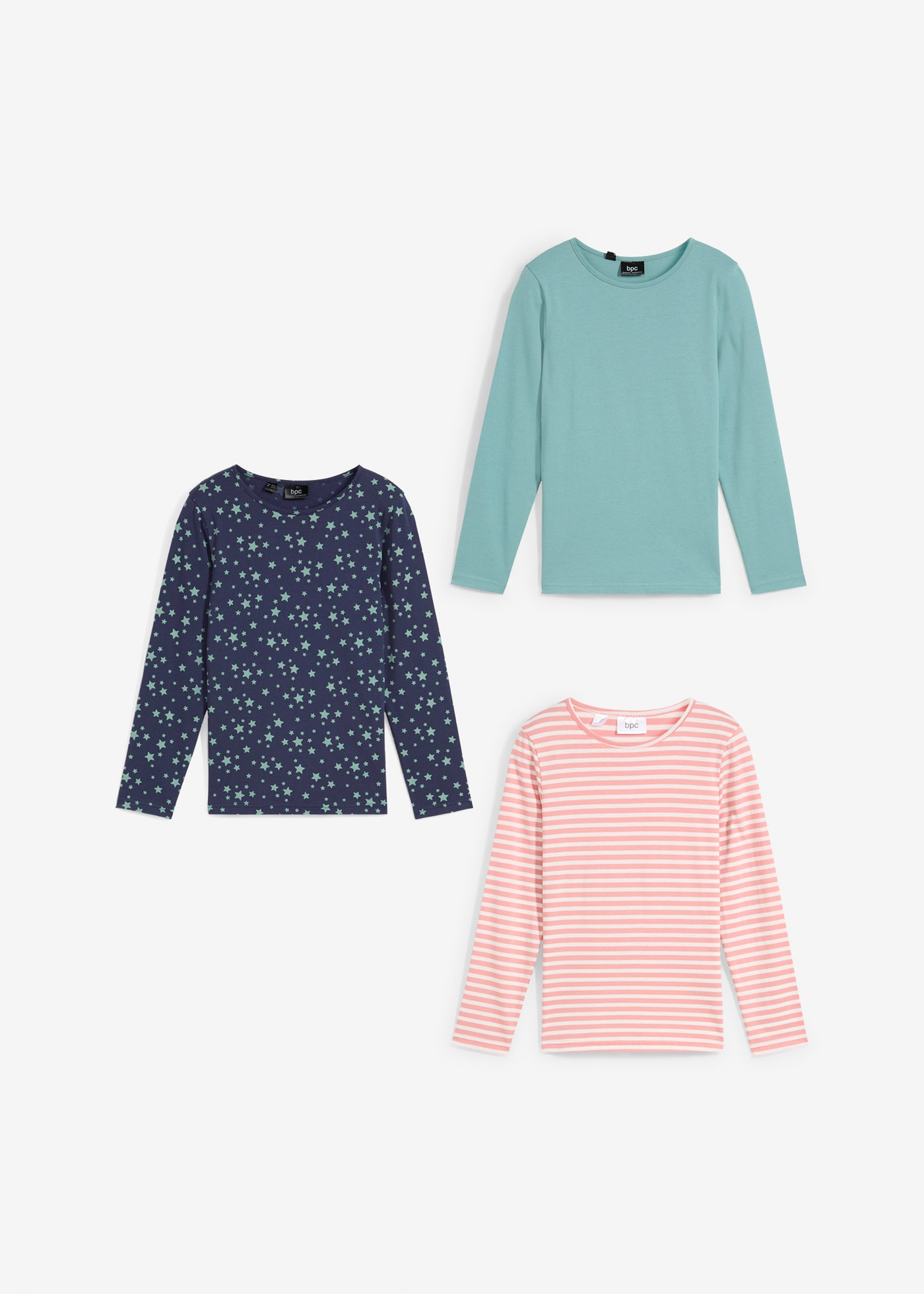 bonprix Langarmshirt, 3er Packung
