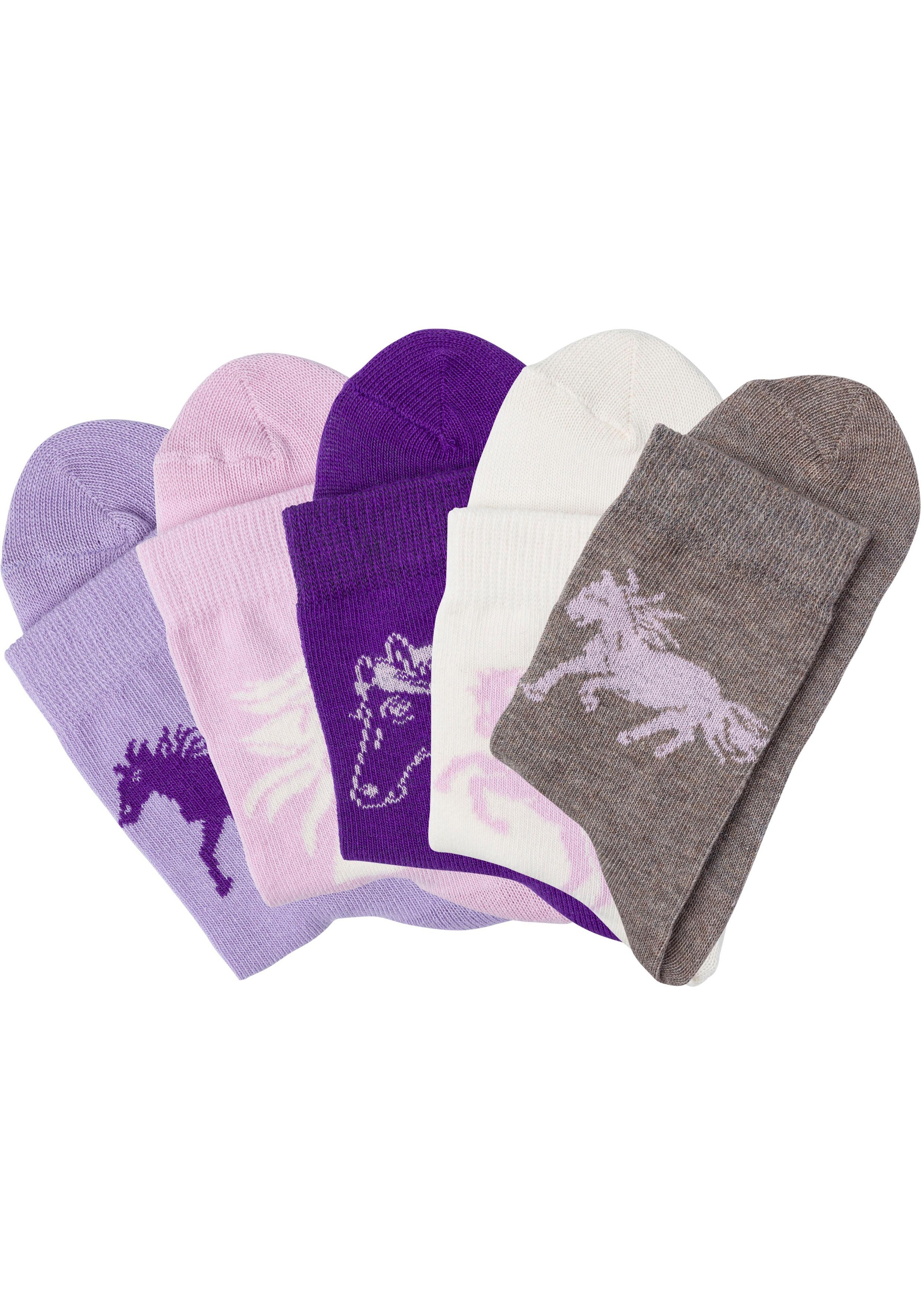 H.I.S Socken Packung, 5 Stk. tlg. mit Pferdemotiven günstig online kaufen