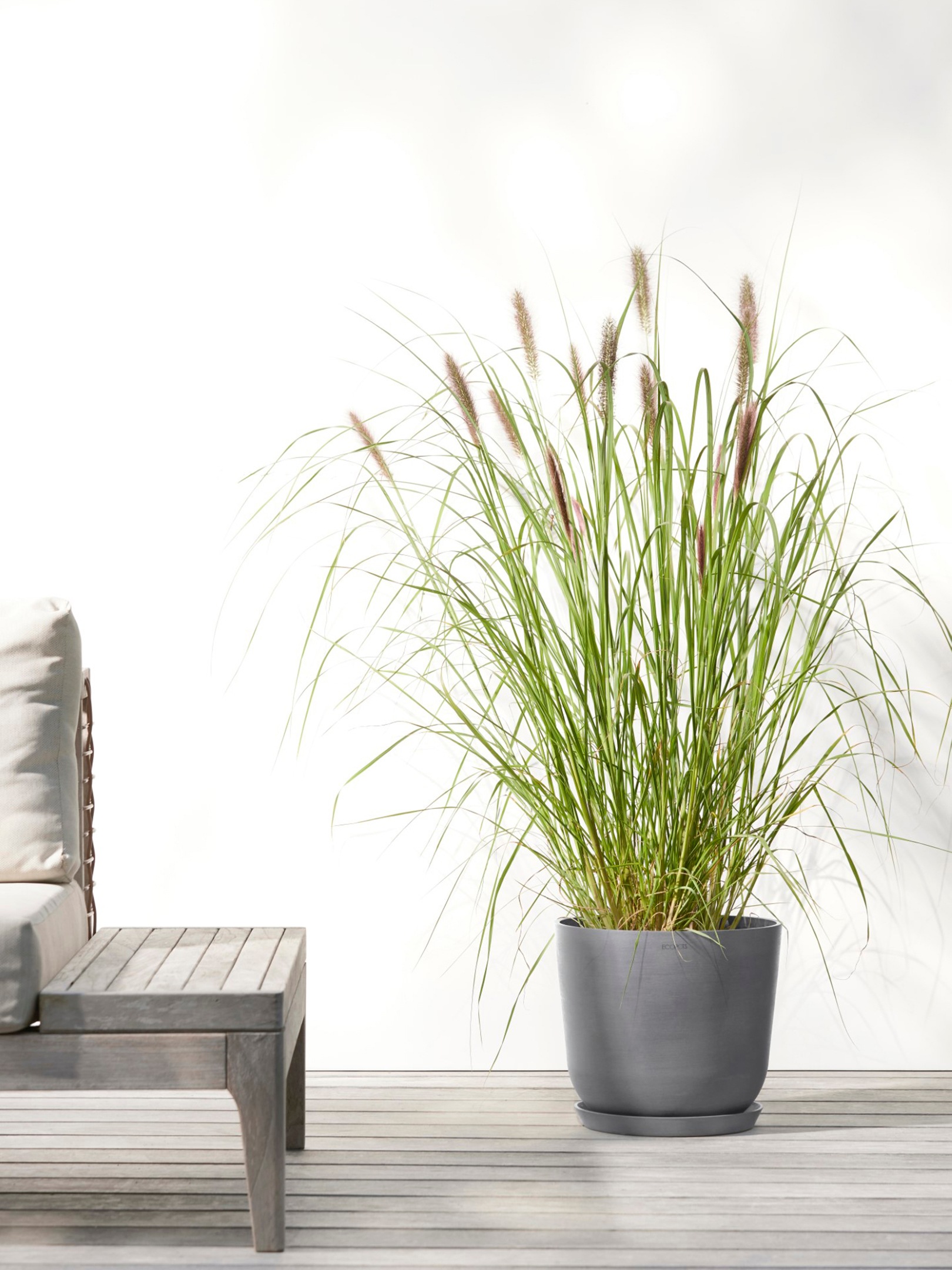 ECOPOTS Blumentopf »Oslo 25 Grau«, für innen und außen: frostsicher, bruchsicher und lichtbeständig