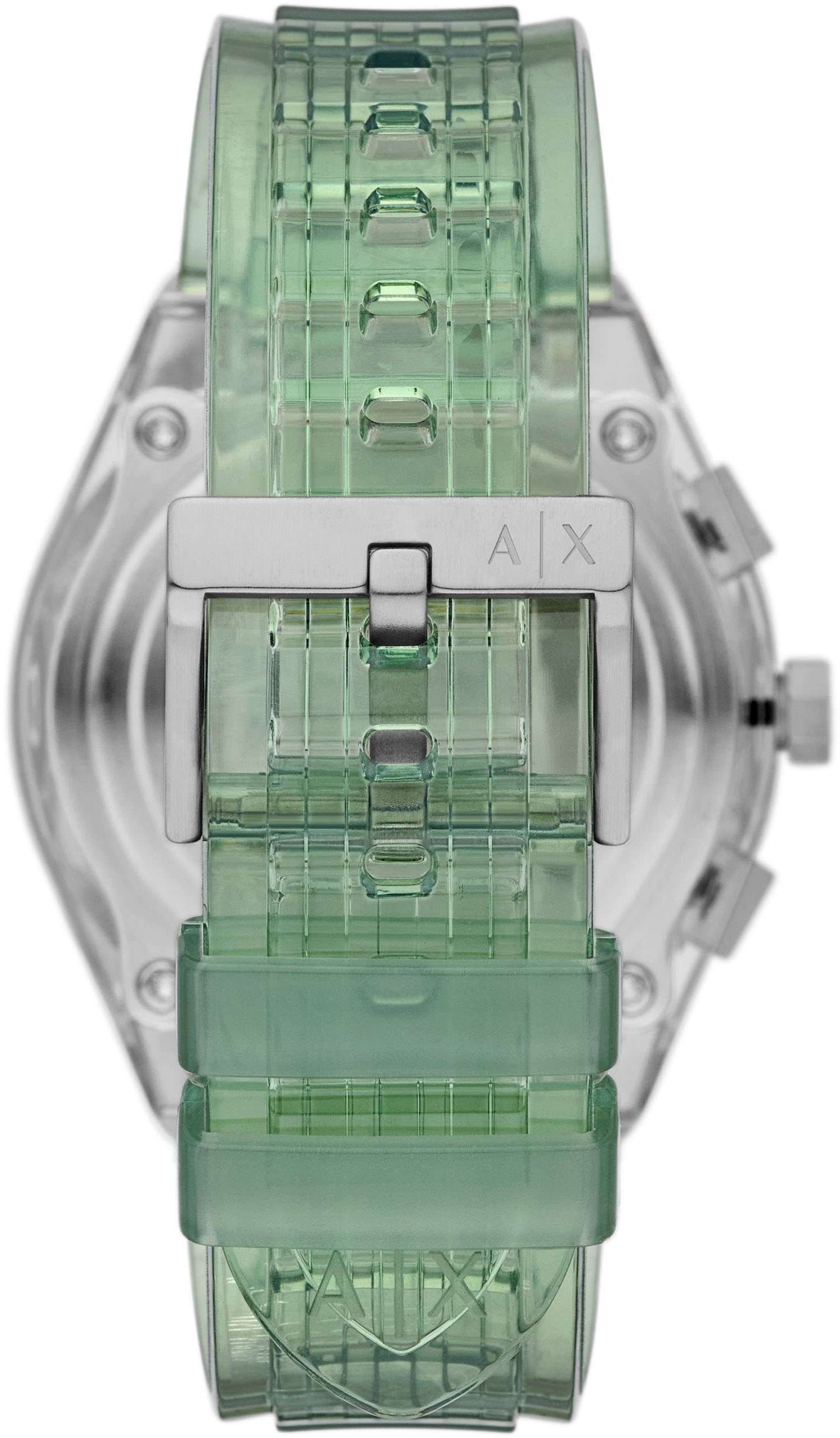 ARMANI EXCHANGE Chronograph »SYNC«, Quarzuhr, Armbanduhr, Herrenuhr, Polyurethanband, Datum, Stoppfunktion