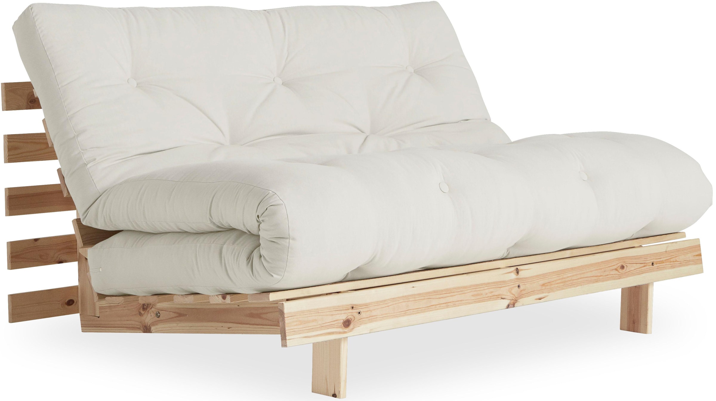 Karup Design Daybett "Roots Sofa Bed, Schlafsofa, Bettfunktion, FSC-Massivholz" Inkl. Futonmatratze, Made in Europe, langlebig, B: 140 oder 160 cm